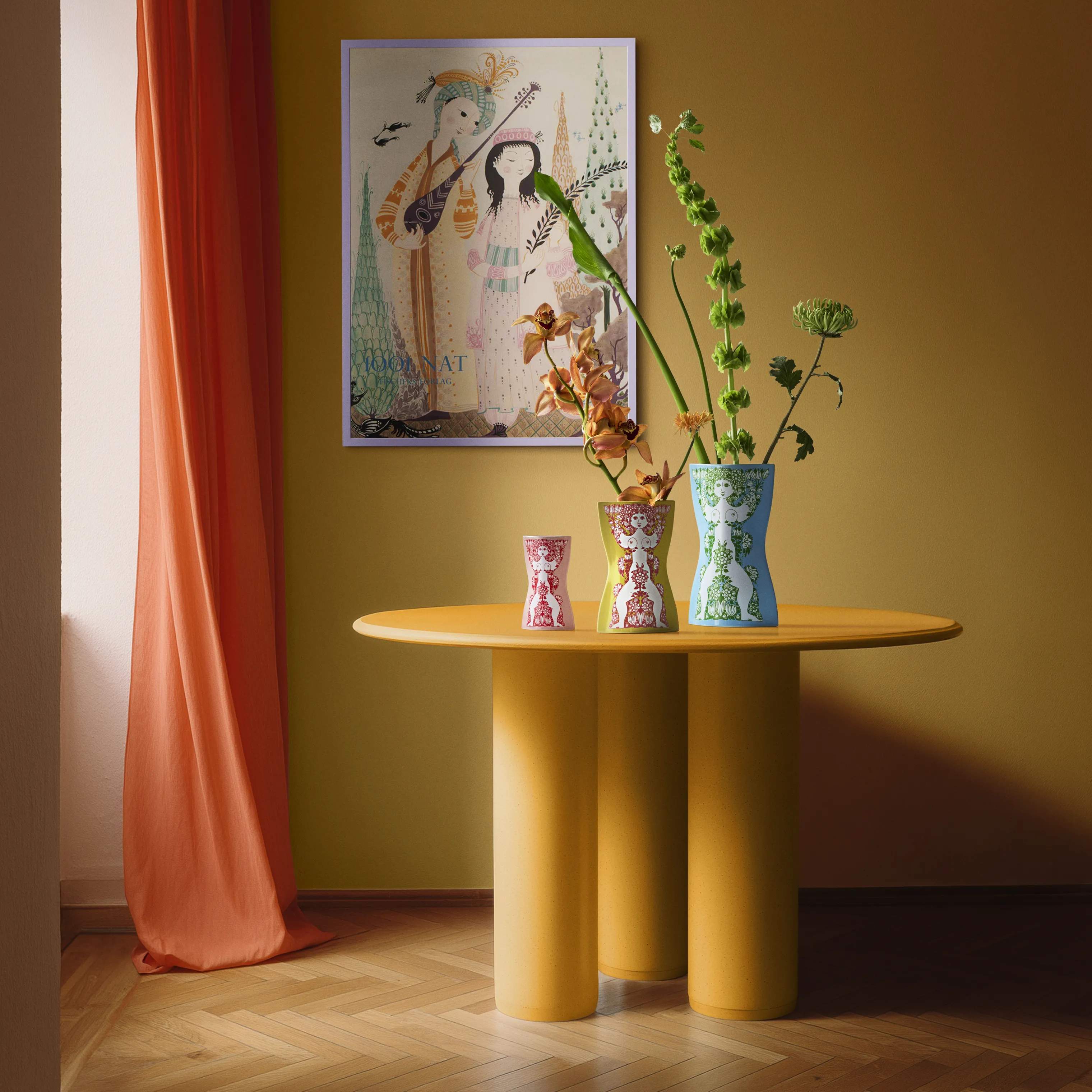 Bjørn Wiinblad Vaser Nina Vase i Pink/Rød, 5