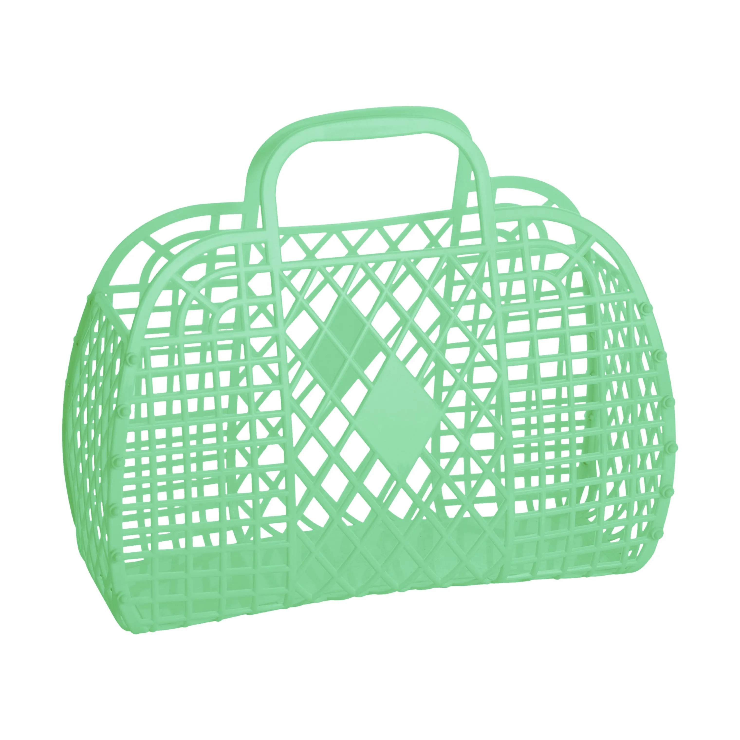 Retro Basket, green, large