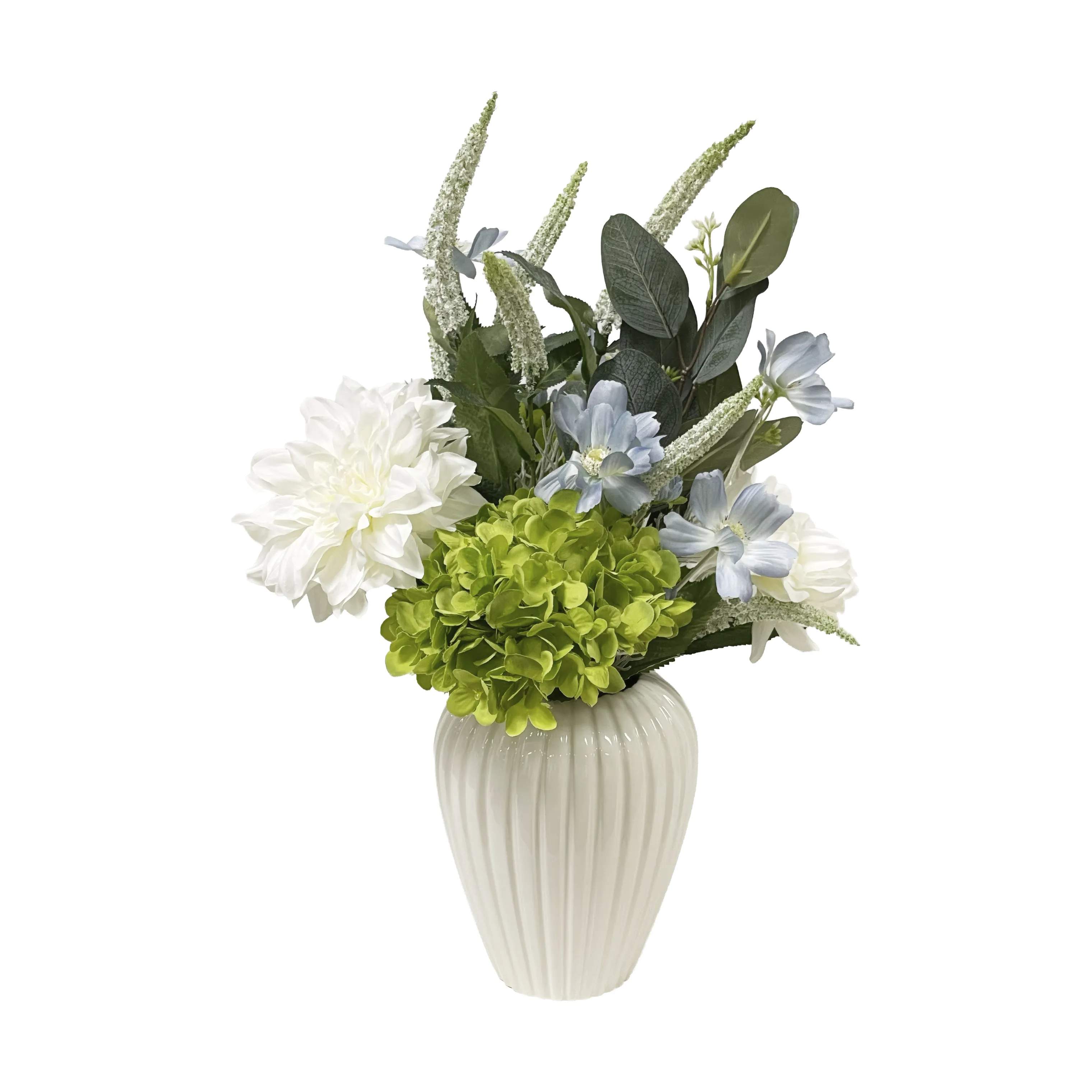 everbloom Kunstige blomster Kunstig Blomsterbuket i Grøn/Blå, 6