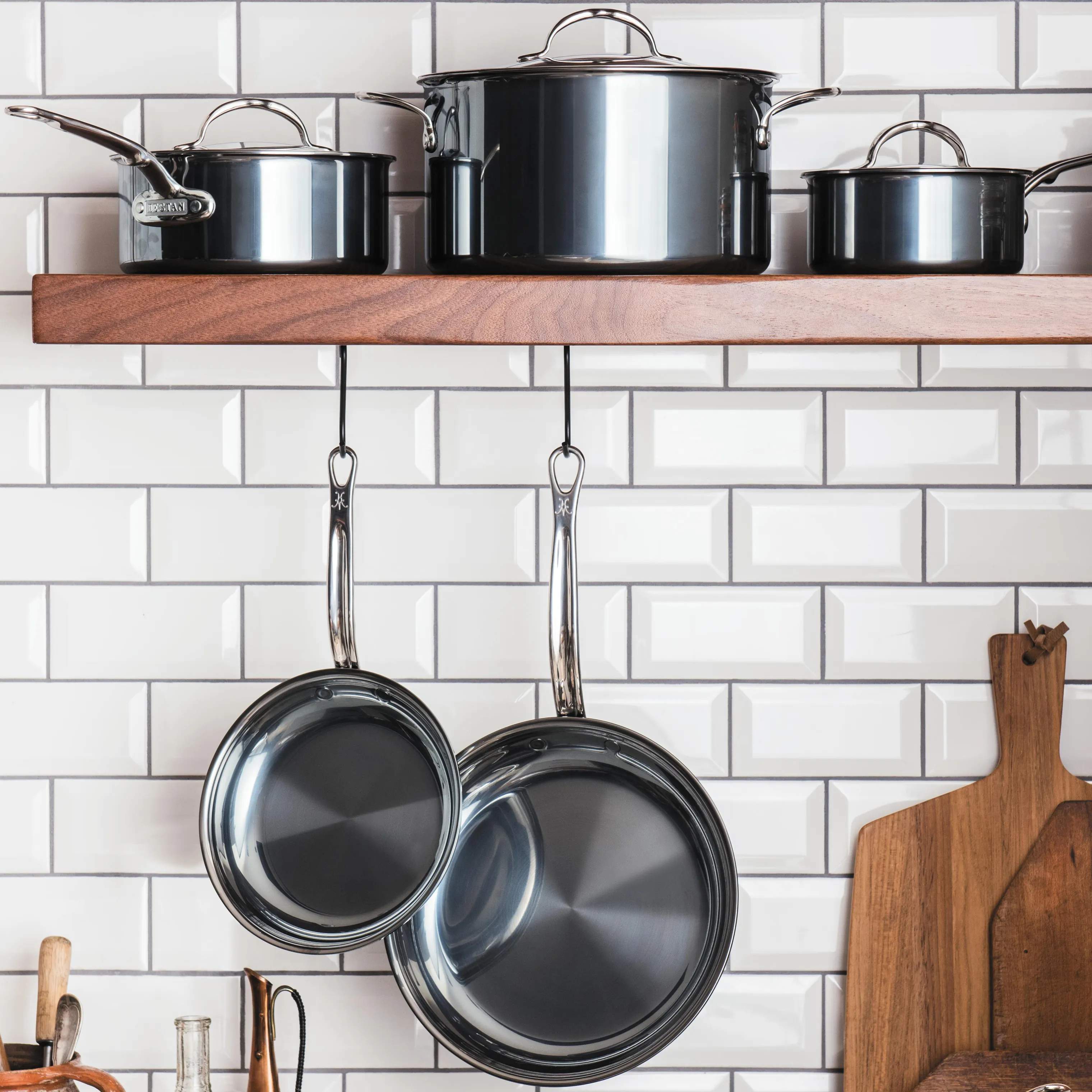 Hestan Grydesæt Nanobond Gryde- og pandesæt - 10 dele i Rustfrit stål, 2