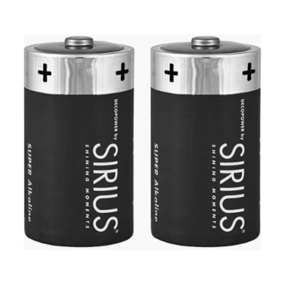 Sirius Batterier Super Alkaline LR14 C Batteri - 2 stk. i Sort, 1