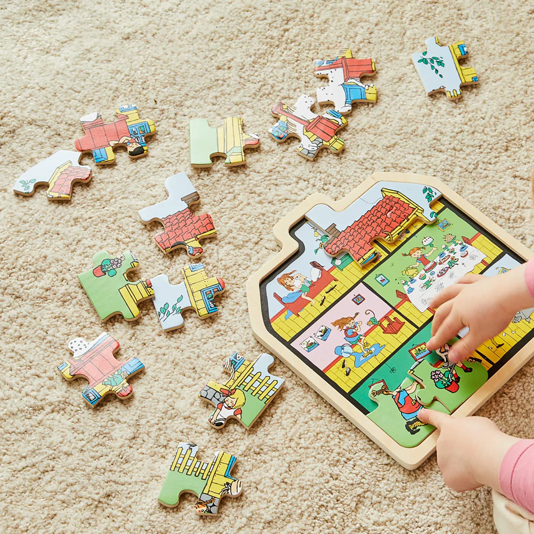 Barbo Toys Puslespil Pippi Langstrømpe Pippi Langstrømpe Puslespil - Huset i Multifarvet, 2