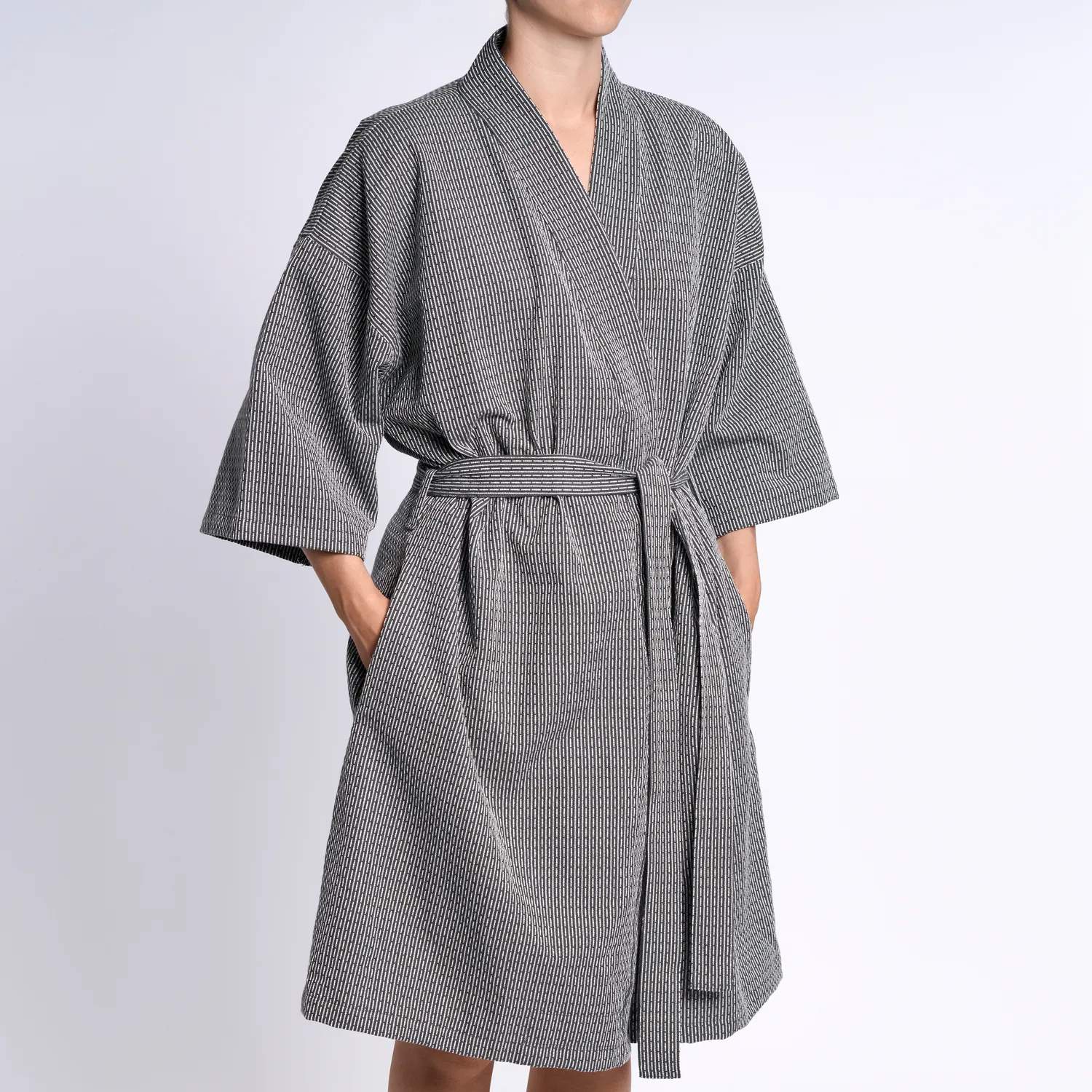 The Organic Company Morgenkåber Wellness Badekåbe i 111 Evening grey, S/M, 3