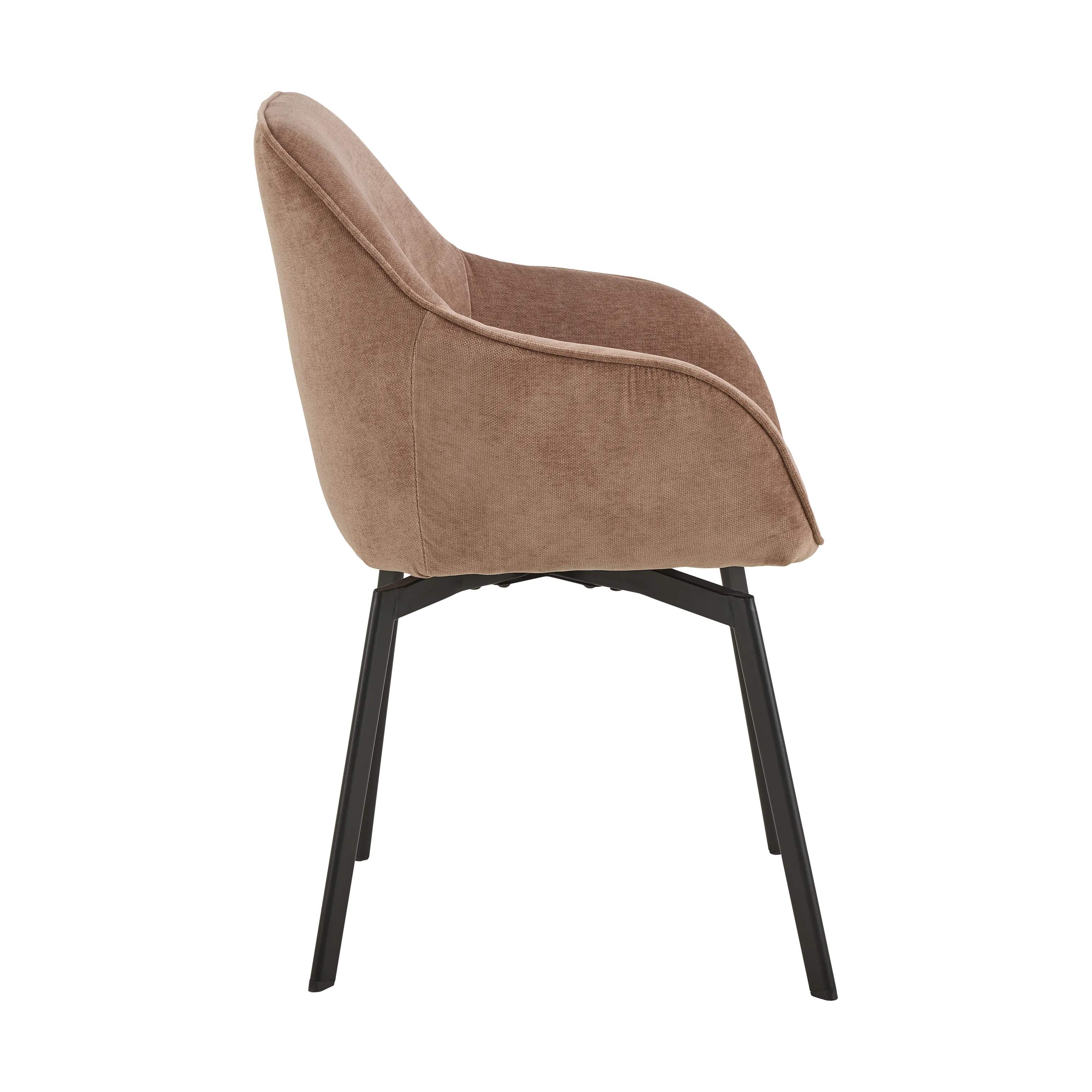CASA Living Spisebordsstole Clara Spisebordsstol i Rosewood/mat sort, 5