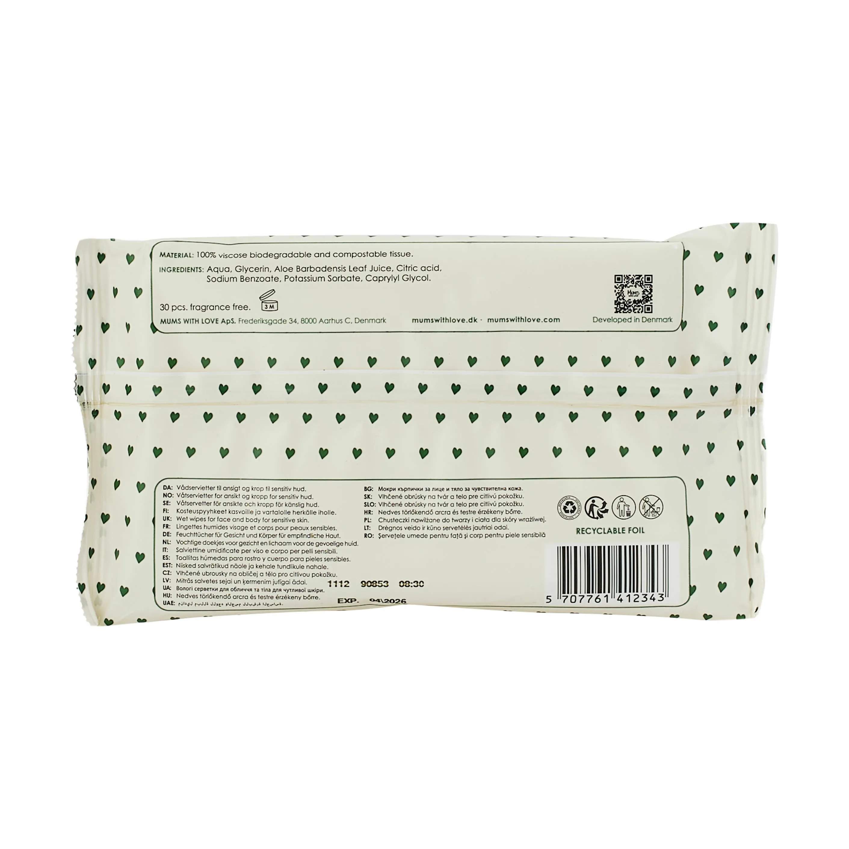 Mums with love Ansigtspleje Wet Wipes - 30 stk. i 30 stk., 4