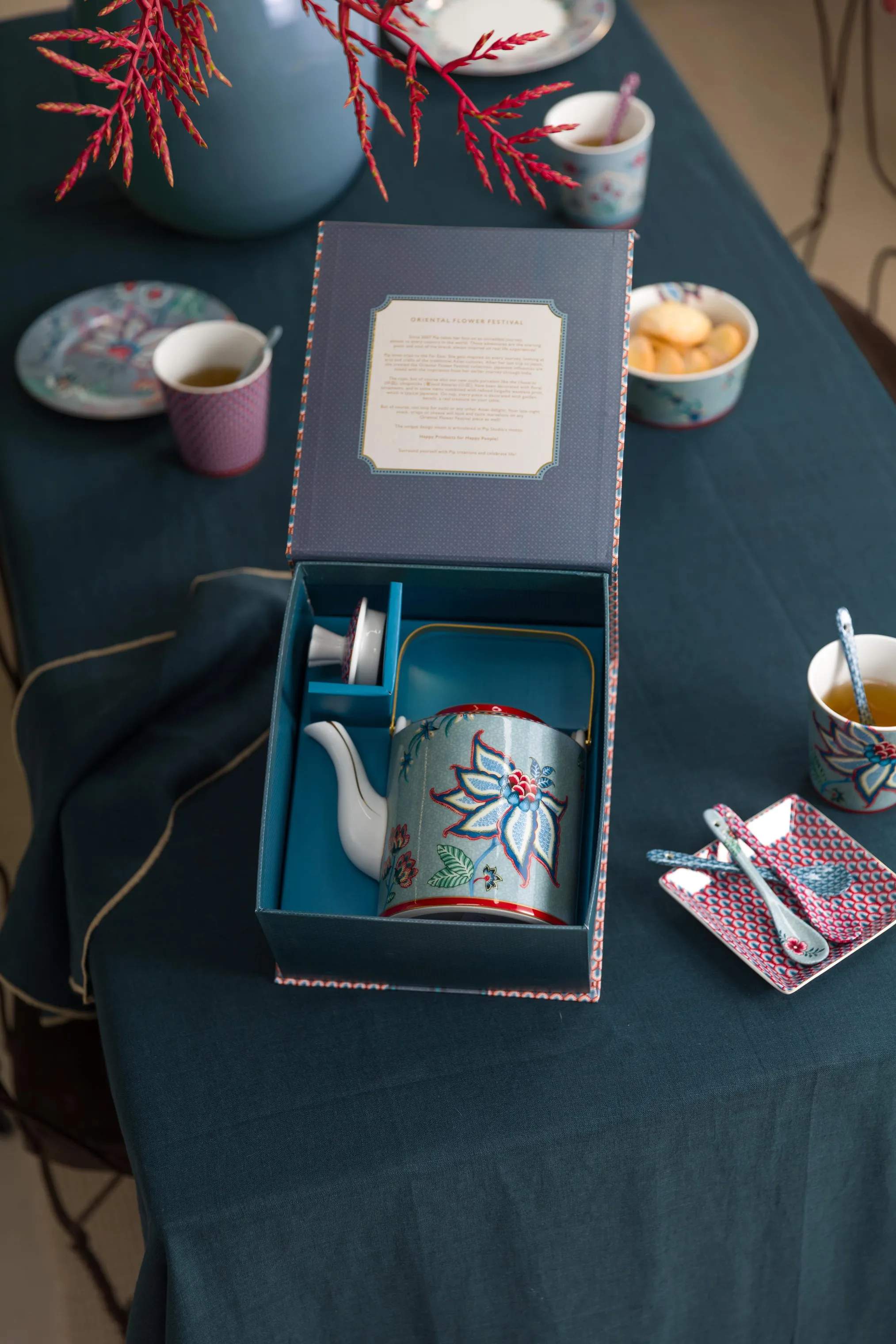 PIP Studio Tekander Flower Festival Tekande i Blue, 2