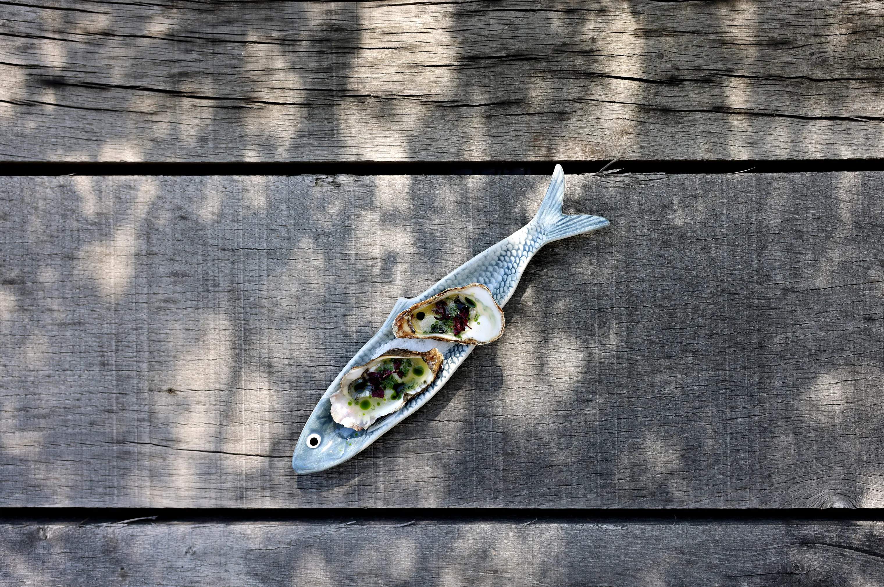 SKAGEN living Serveringsfade Fiskefad i Blågrå, 2