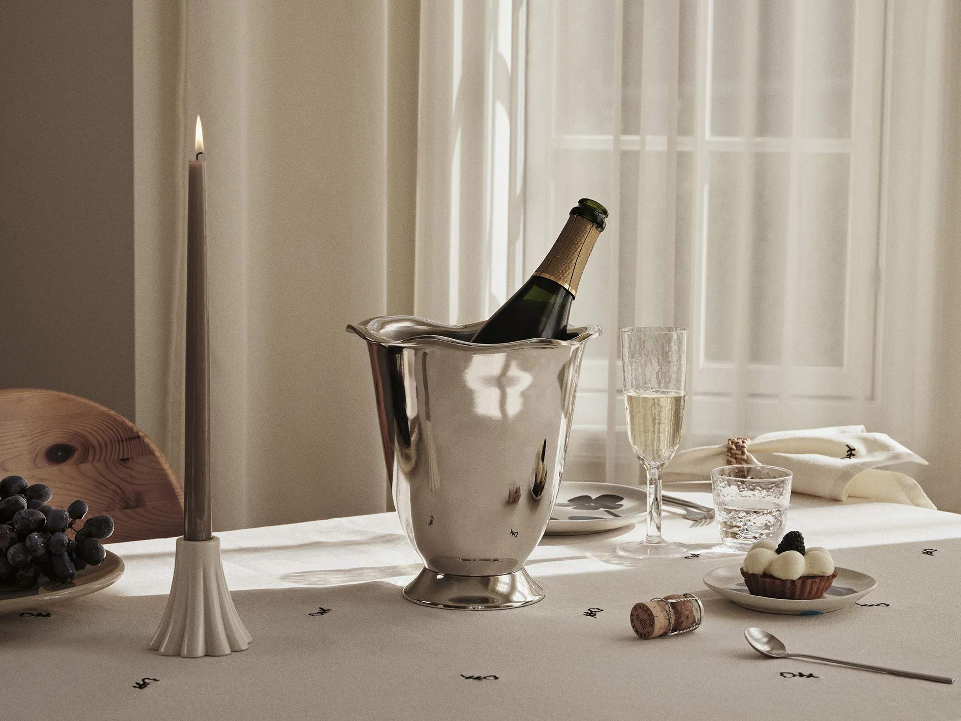 Broste Copenhagen Vandglas Hammered Vandglas i Klar, 4
