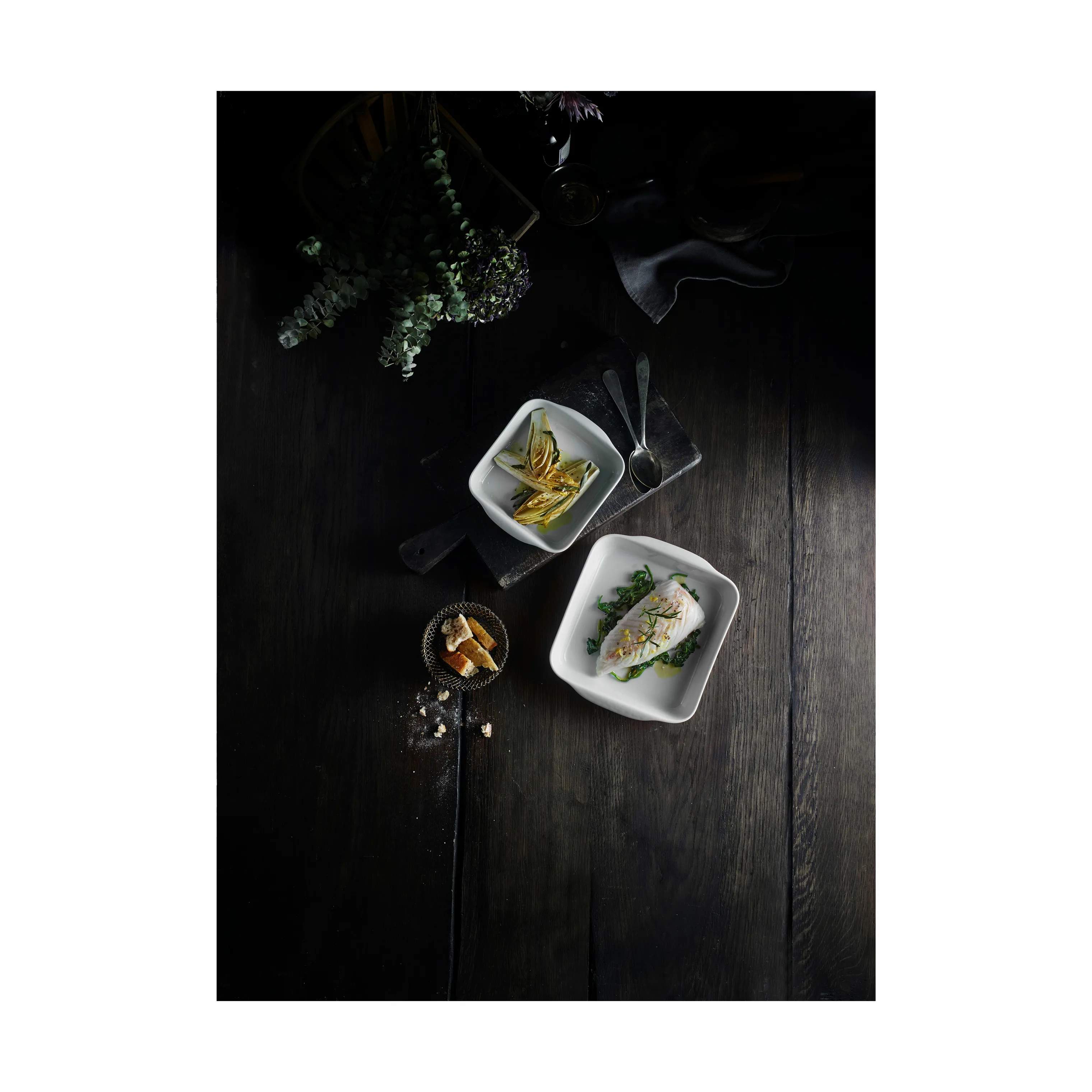 Pillivuyt Serveringsfade Ovnfast Fad i hvid, B14 x L14 cm, 5