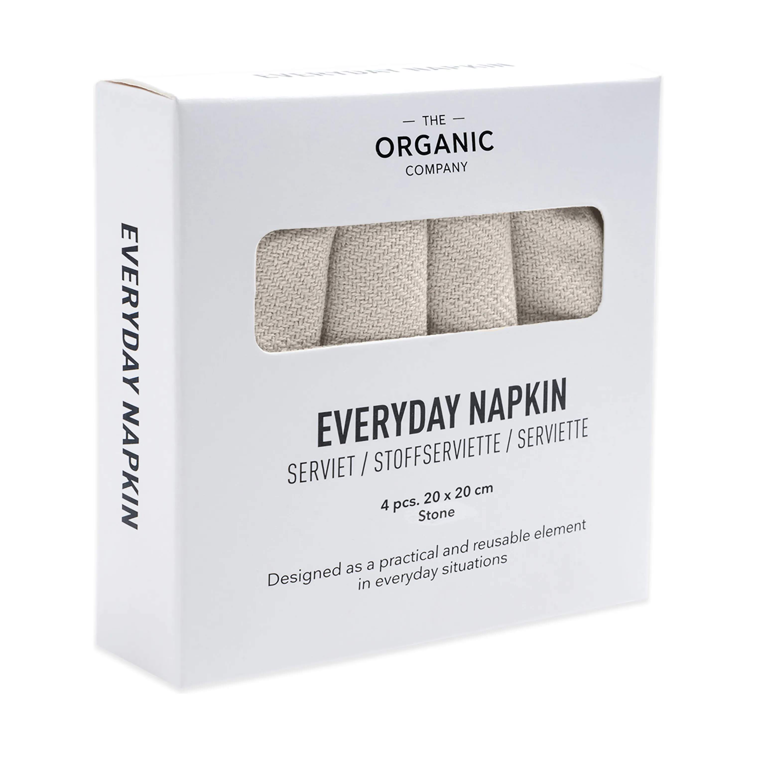 The Organic Company Stofservietter Stofserviet - 4 stk. i Beige, 2