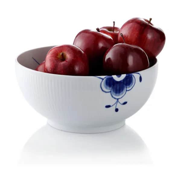 Royal Copenhagen Serveringsskåle Blå Mega Riflet Skål i 24 cm, 4
