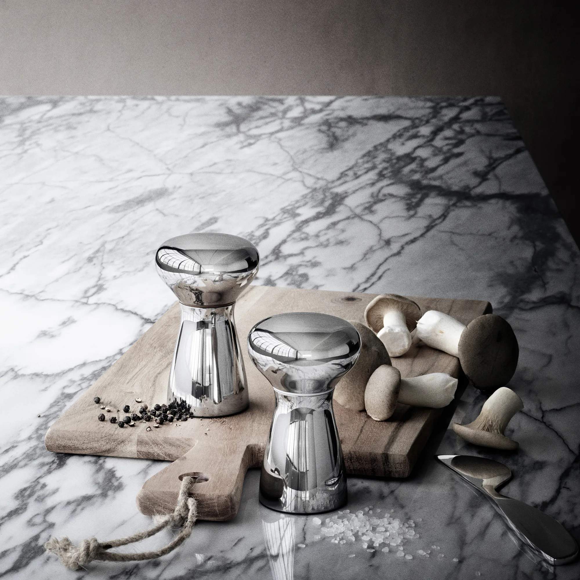 Georg Jensen Kværnsæt Alfredo Bistro Kværnsæt - 2 dele i Stål, 4
