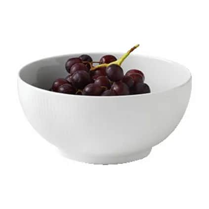 Royal Copenhagen Serveringsskåle Hvid Riflet Skål i Hvid, 21 cm, 4