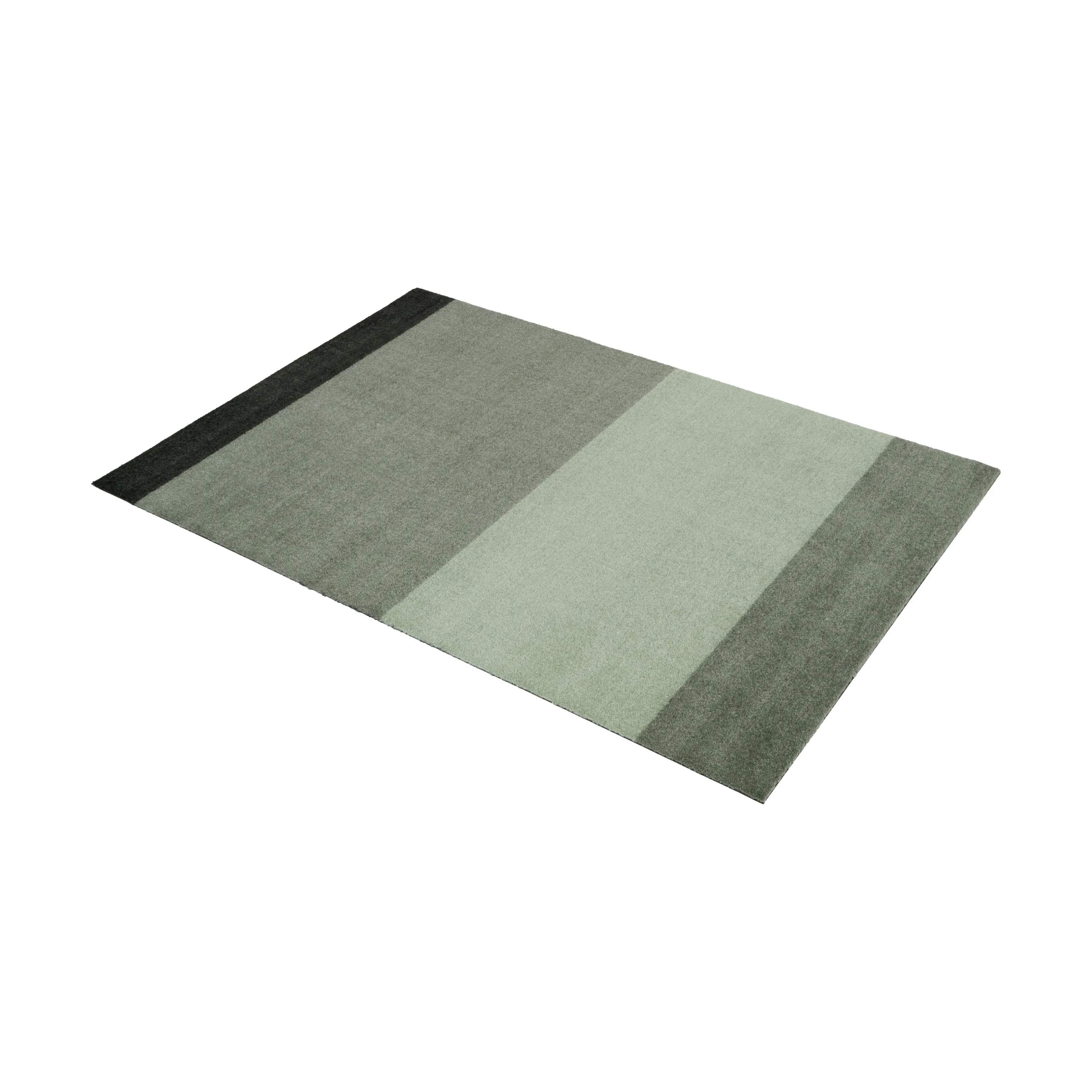 Tica Copenhagen Gulvtæpper Stripes Horisontal Gulvtæppe i Lysgrøn/støvetgrøn/mørkegrøn, B90 x L130 cm, 4
