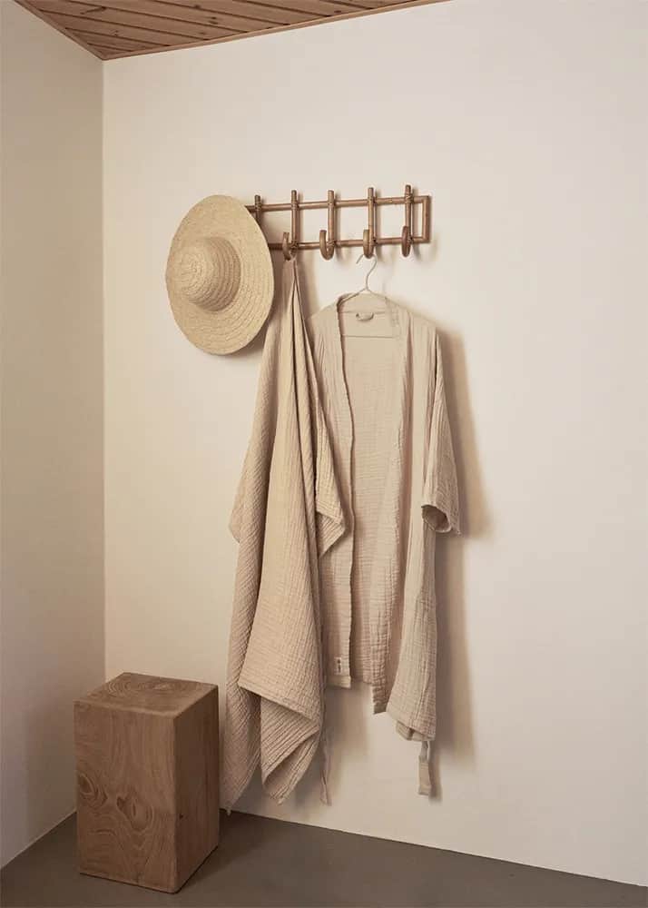 The Organic Company Morgenkåber FINE Badekåbe i Beige, M/L, 3
