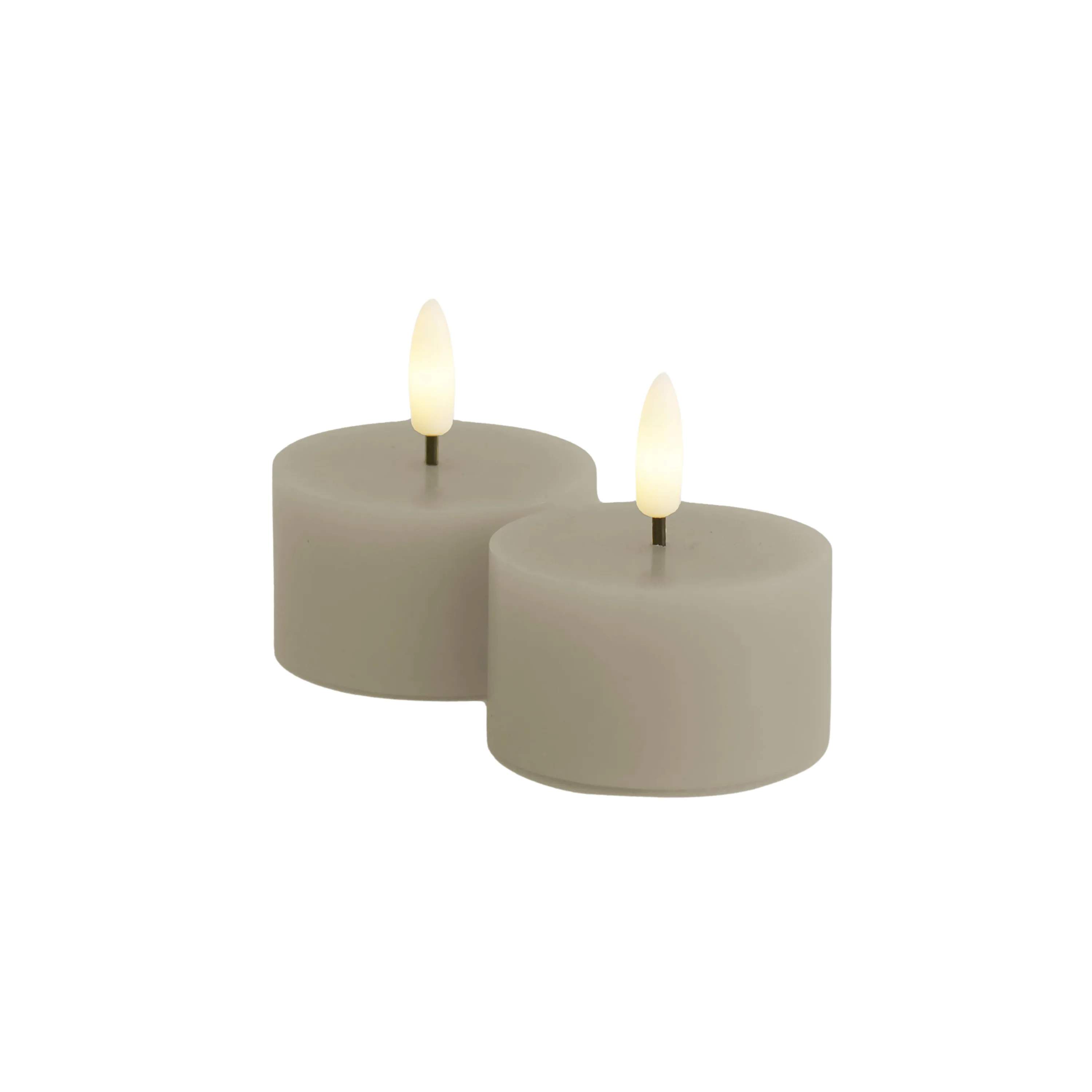 Sirius LED-lys Sille LED Fyrfadslys - 2 stk. i Warm Grey, 3,4 cm, 1