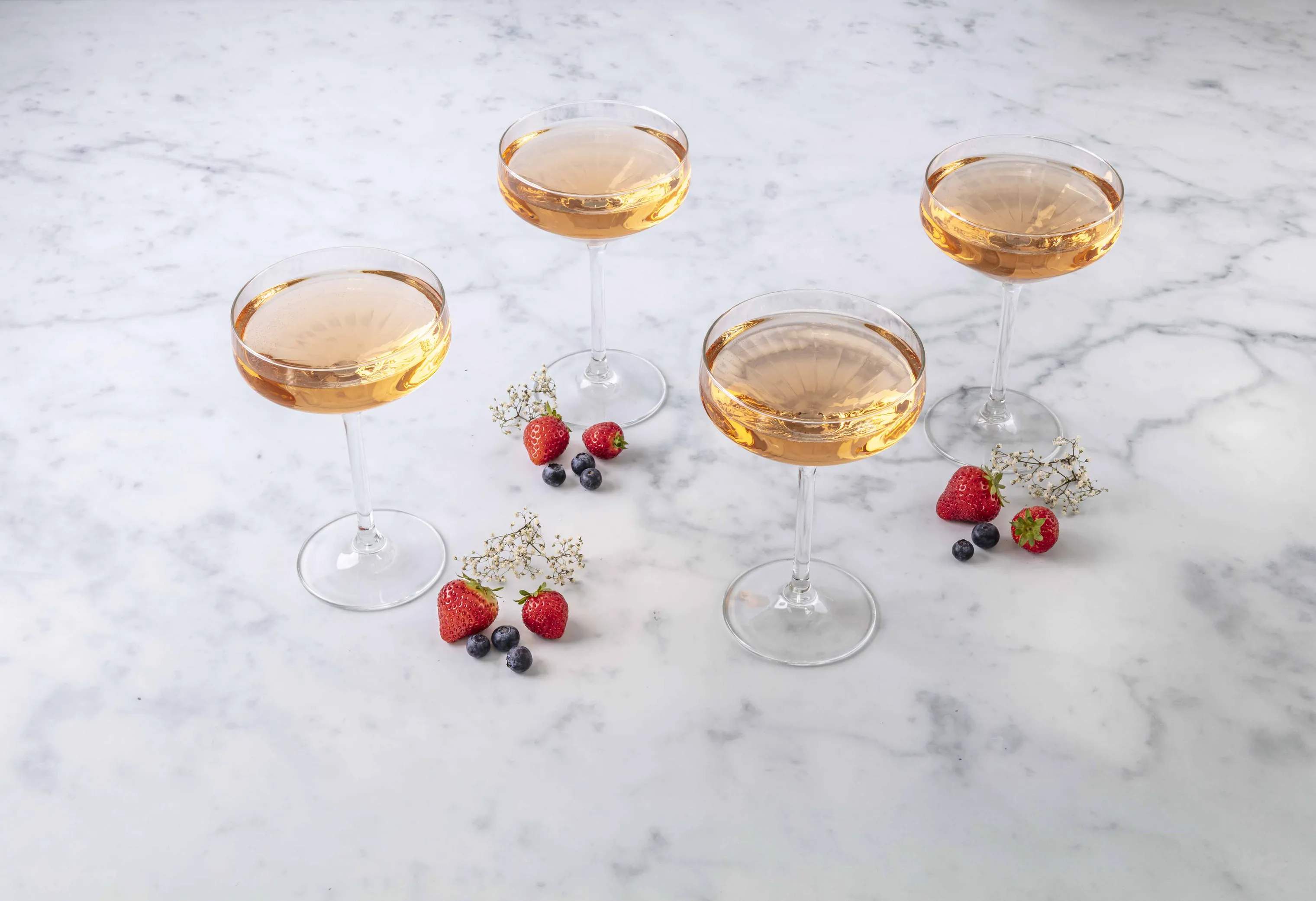 CASA Living Champagneglas Daisy Coupe Champagneglas - 4 stk. i Klar, 3
