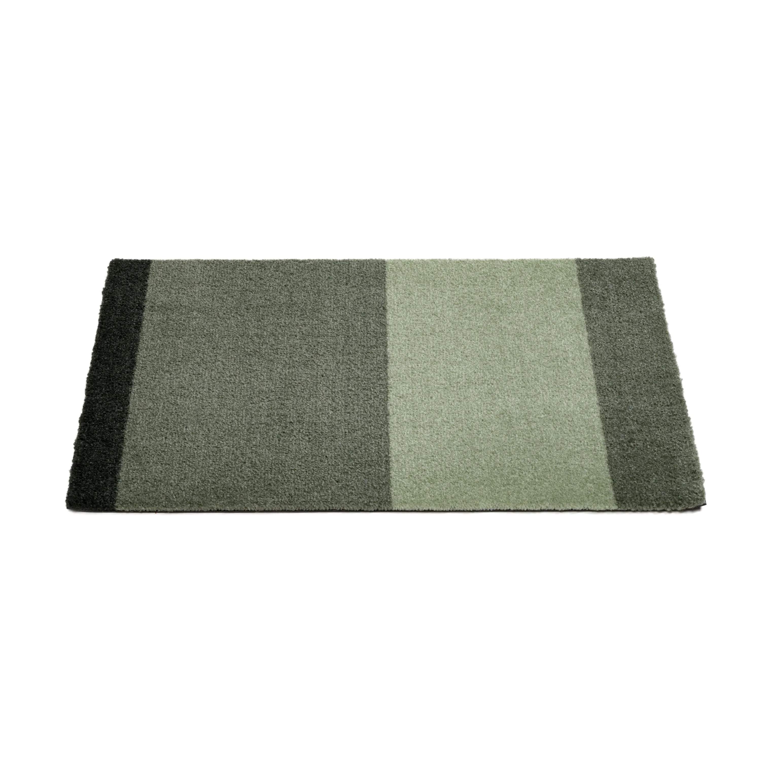 Tica Copenhagen Dørmåtter Stripes Horisontal Gulvmåtte i lysegrøn/støvetgrøn/mørkegrøn, B40 x L60 cm, 4