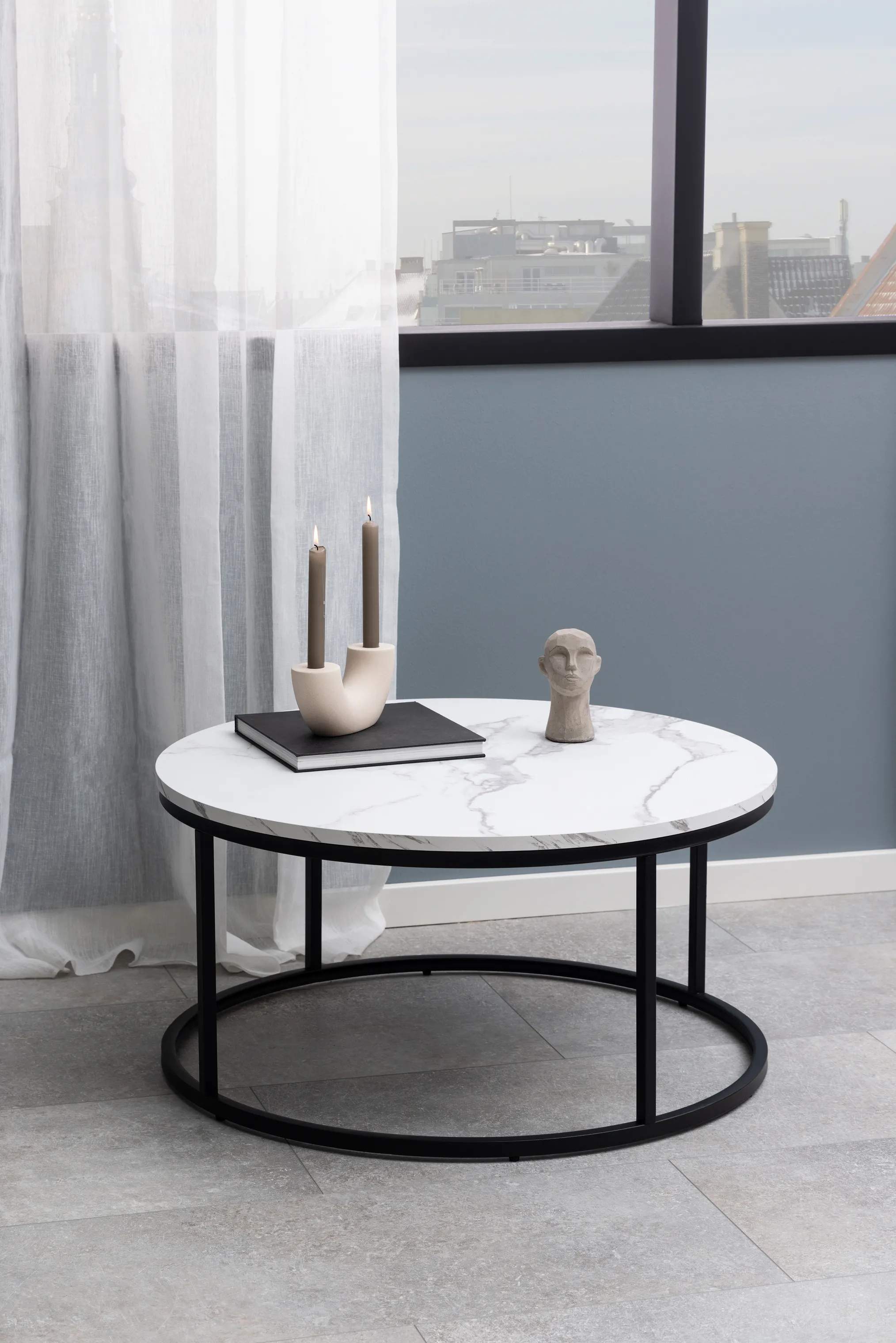 CASA Living Sofaborde Spiro Sofabord i Hvid, 2