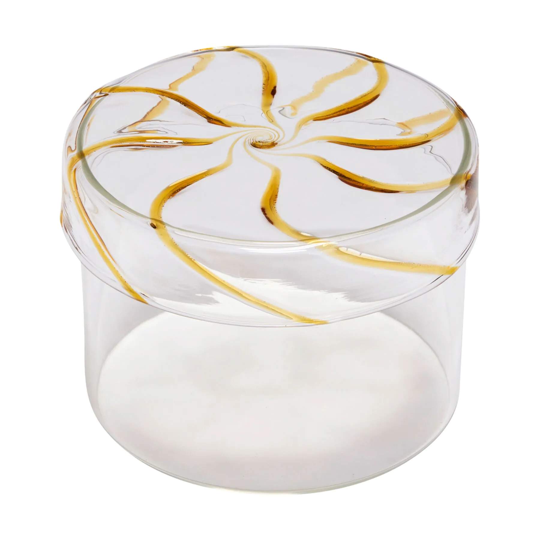Hübsch Opbevaringsglas Heir Opbevaringsglas i Klar/Gul, 1