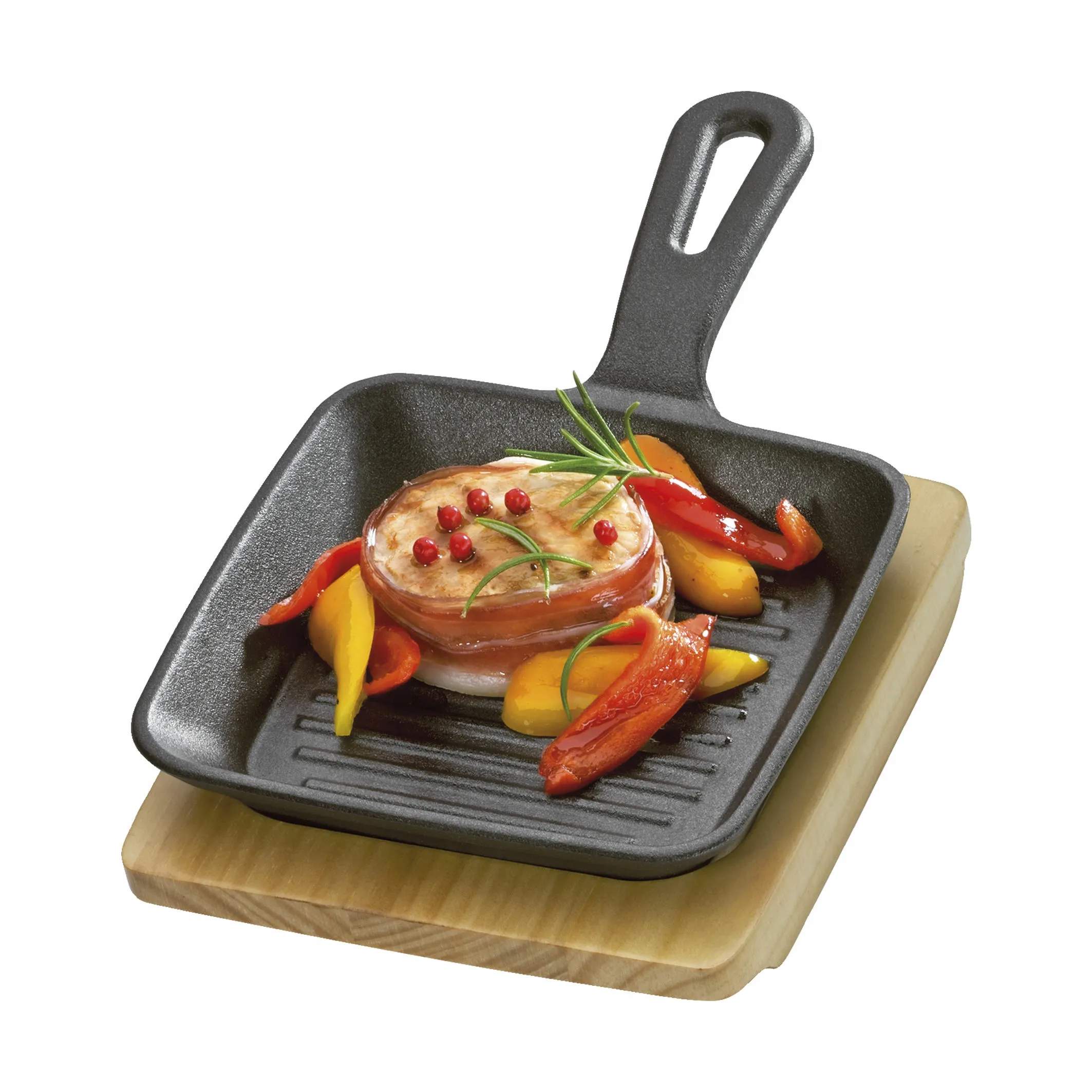 Küchenprofi Øvrigt grilltilbehør Serveringspande i sort/træ, 2