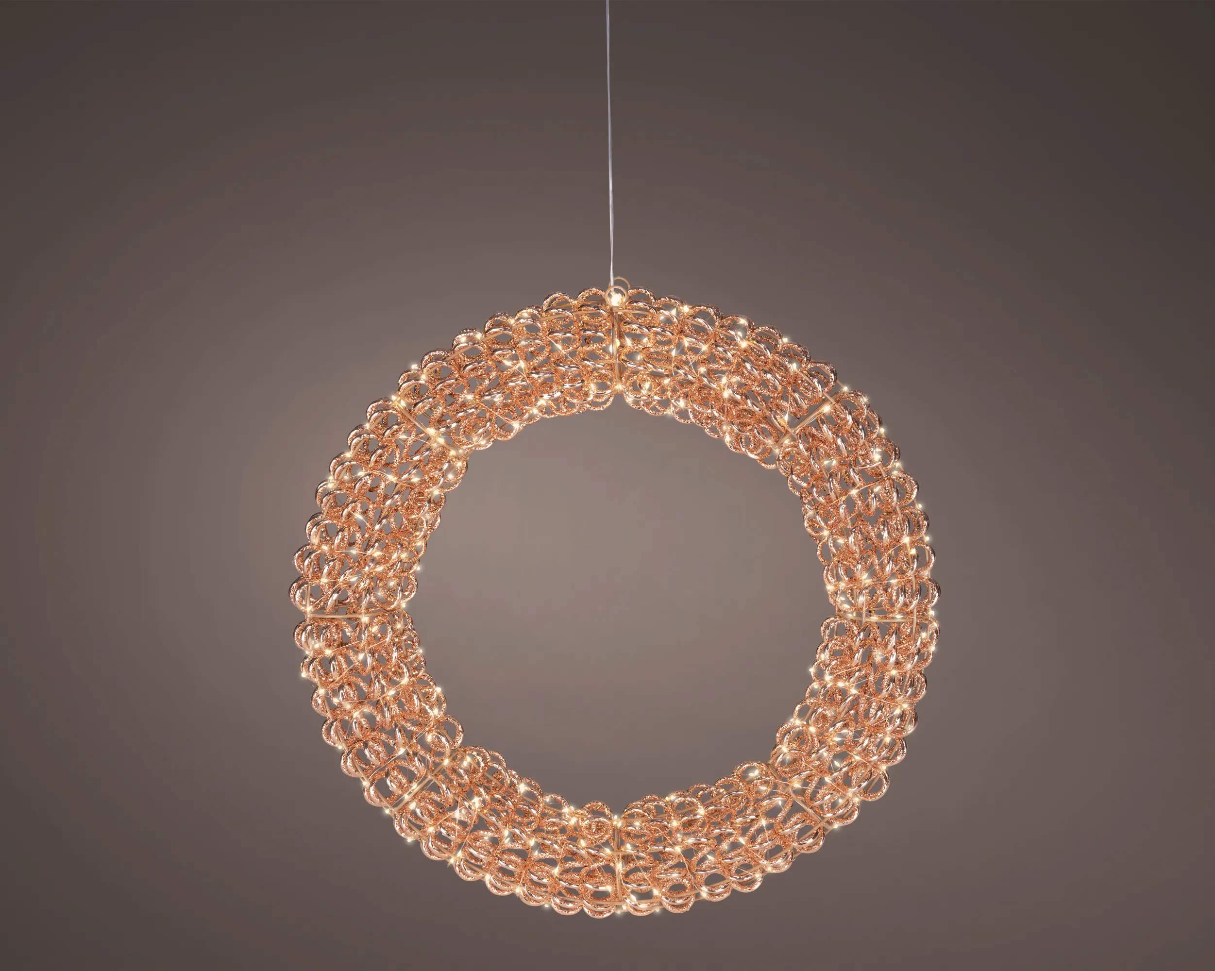 Casa Christmas Øvrigt julepynt LED Krans i Rosegold, 58 cm, 2
