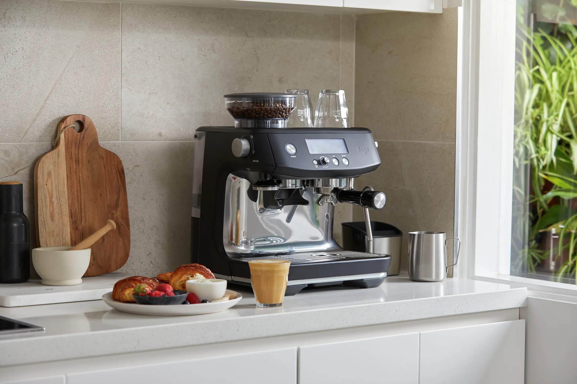 Sage Espressomaskiner Barista Pro Espressomaskine i Black Truffle, 2