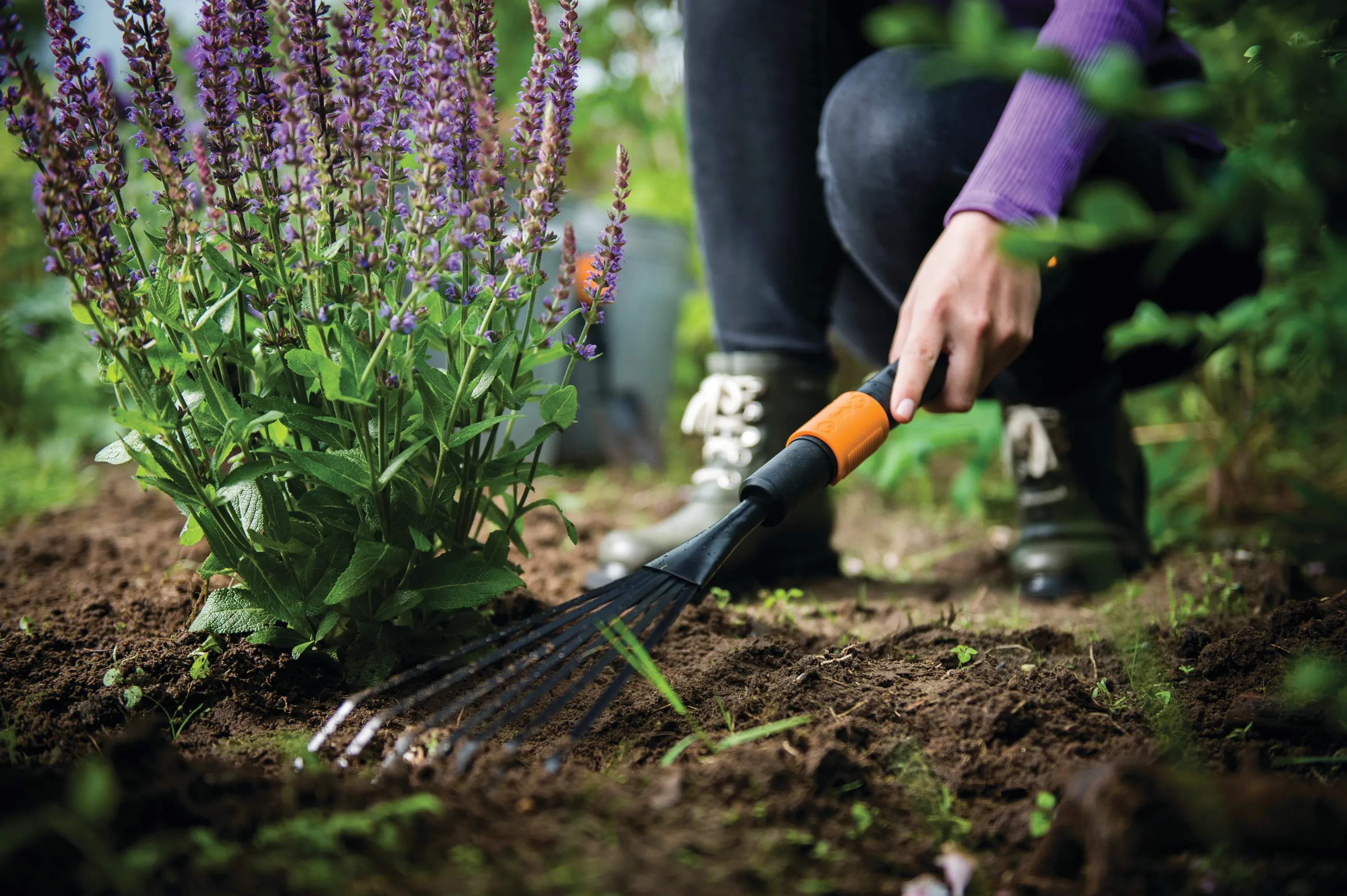 Fiskars Garden Haveredskaber QuikFit™ Håndløvrive i Sort/Orange, 2