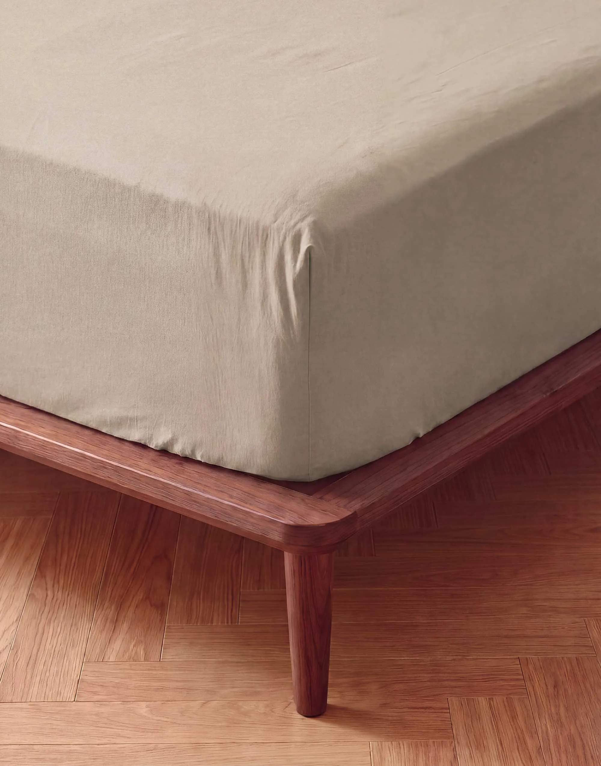 Essenza Lagner Fine Organic Jersey Boxlagen i Taupe, B200 x L220 cm, 4