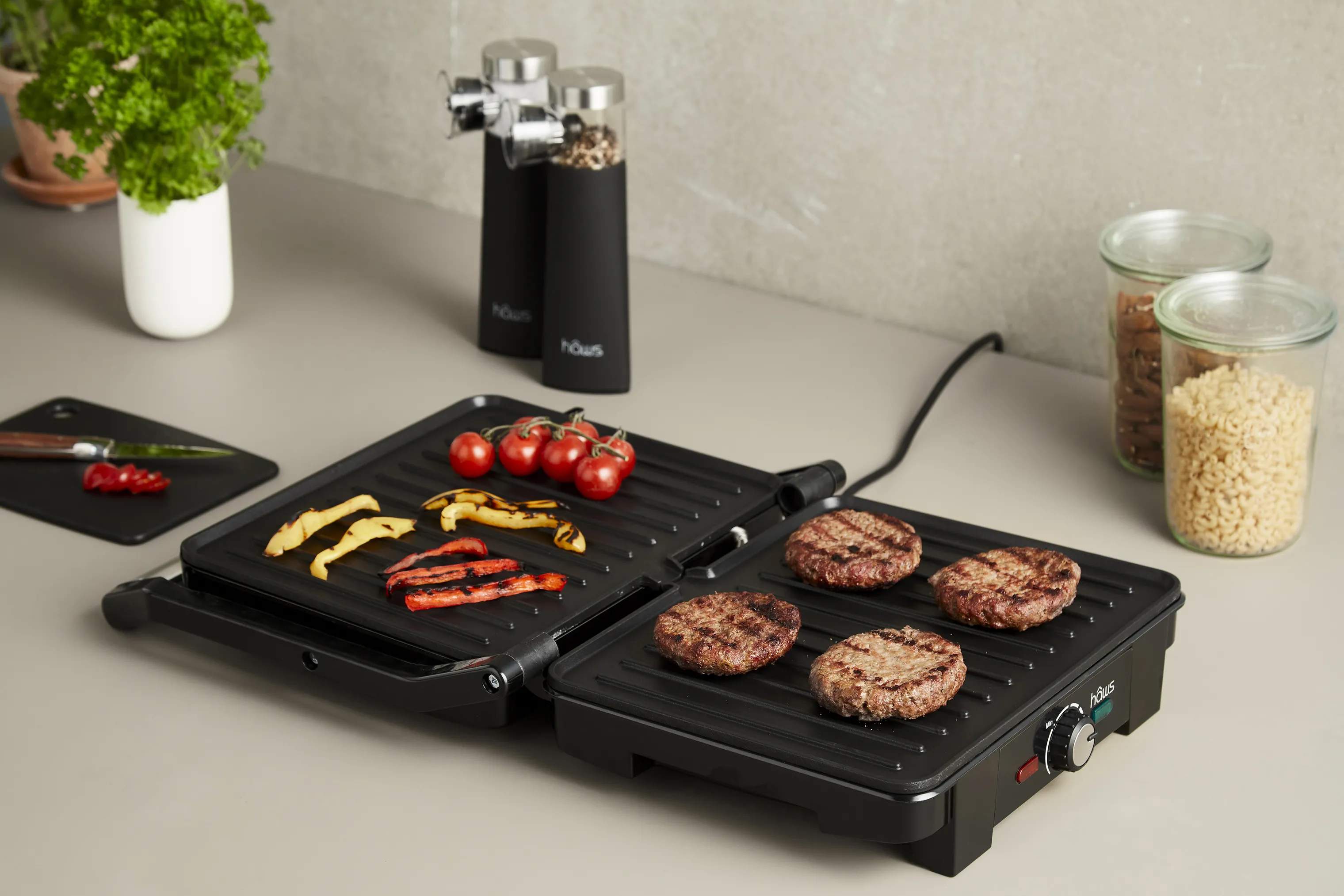 Hâws Bordgrill Paninigrill i sort/stål, 5