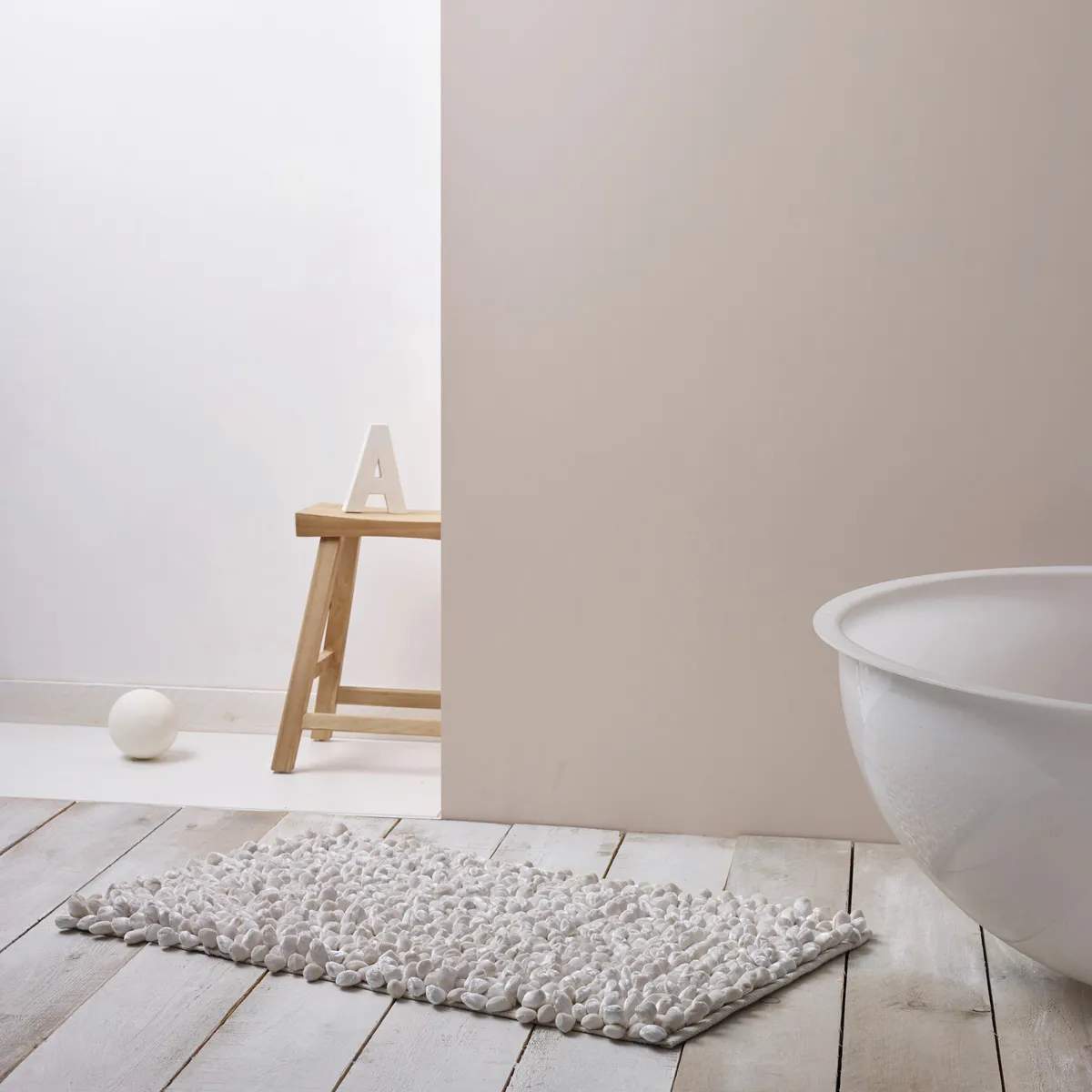 Aquanova Bademåtter Rocca Bademåtte i Ivory, B60 x L60 cm, 2