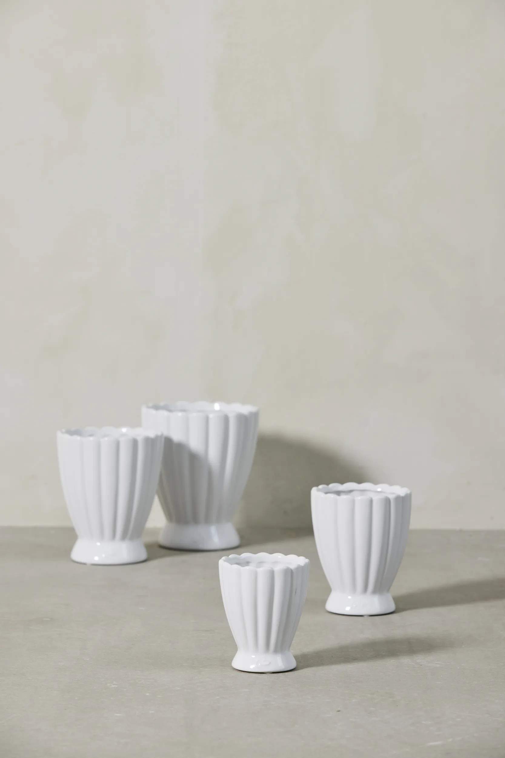 Lene Bjerre Urtepotteskjulere Shenella Urtepotteskjuler i hvid, 20 cm, 2