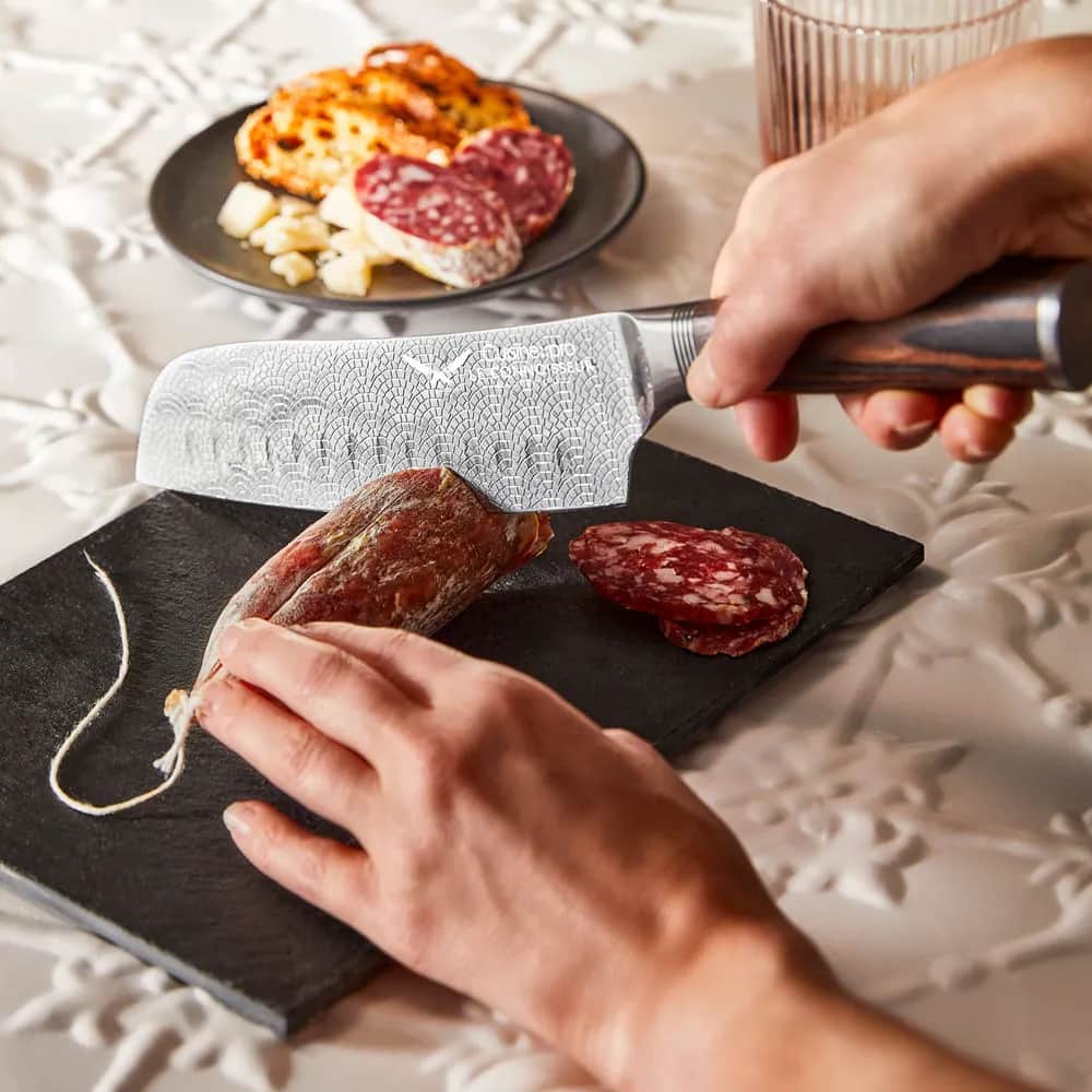 THE CUSTOM CHEF™ Santokuknive Cuisine::pro Le Connoisseur Santokukniv i Brun, 18 cm, 3
