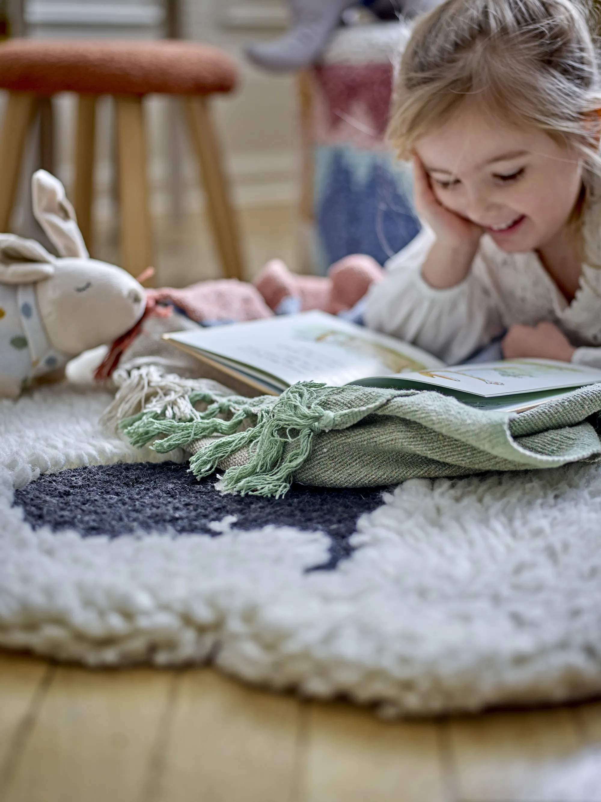 Bloomingville Mini Til børneværelset Mini Dolly Tæppe i Hvid, 2
