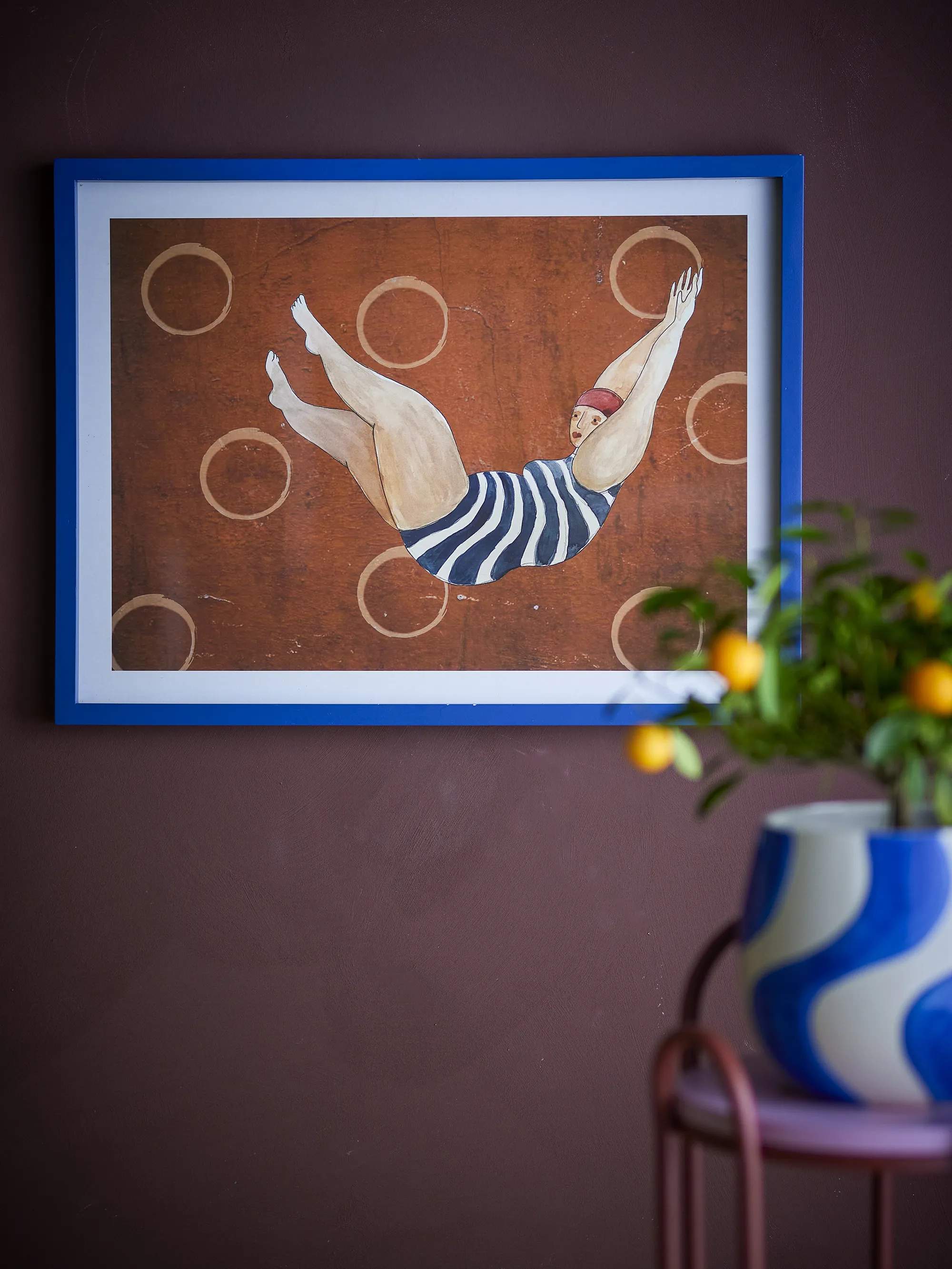 Bloomingville Plakater Billede - Svela Illustration med ramme i Brun, 2
