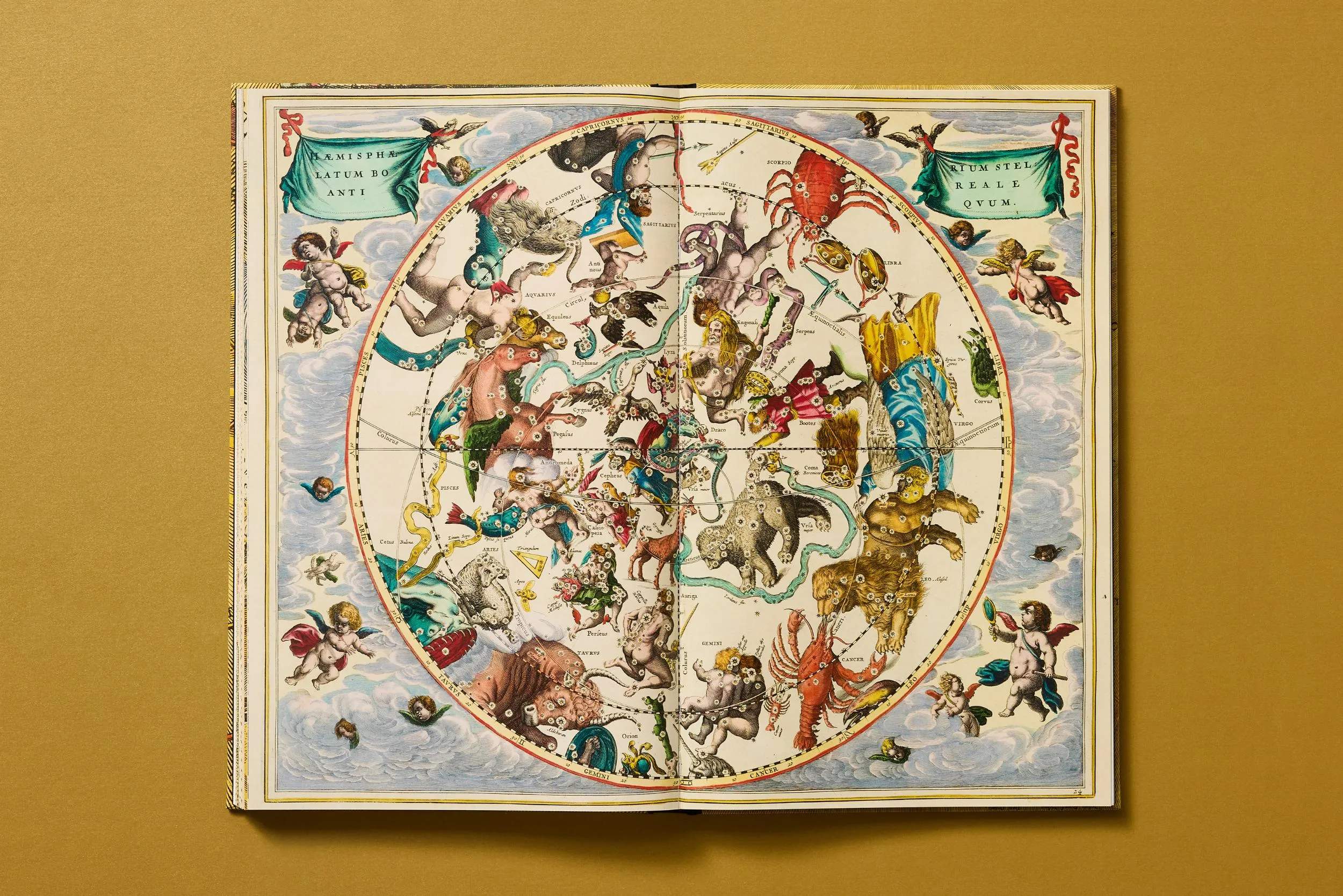 Taschen Bøger Cellarius: Harmonia Macrocosmica i Gul, 3