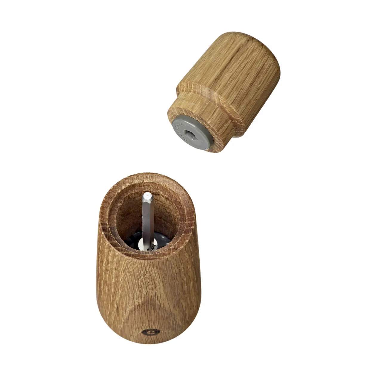 CrushGrind Saltkværne Stockholm Mini Salt/peber Kværn i Eg, 11 cm, 3