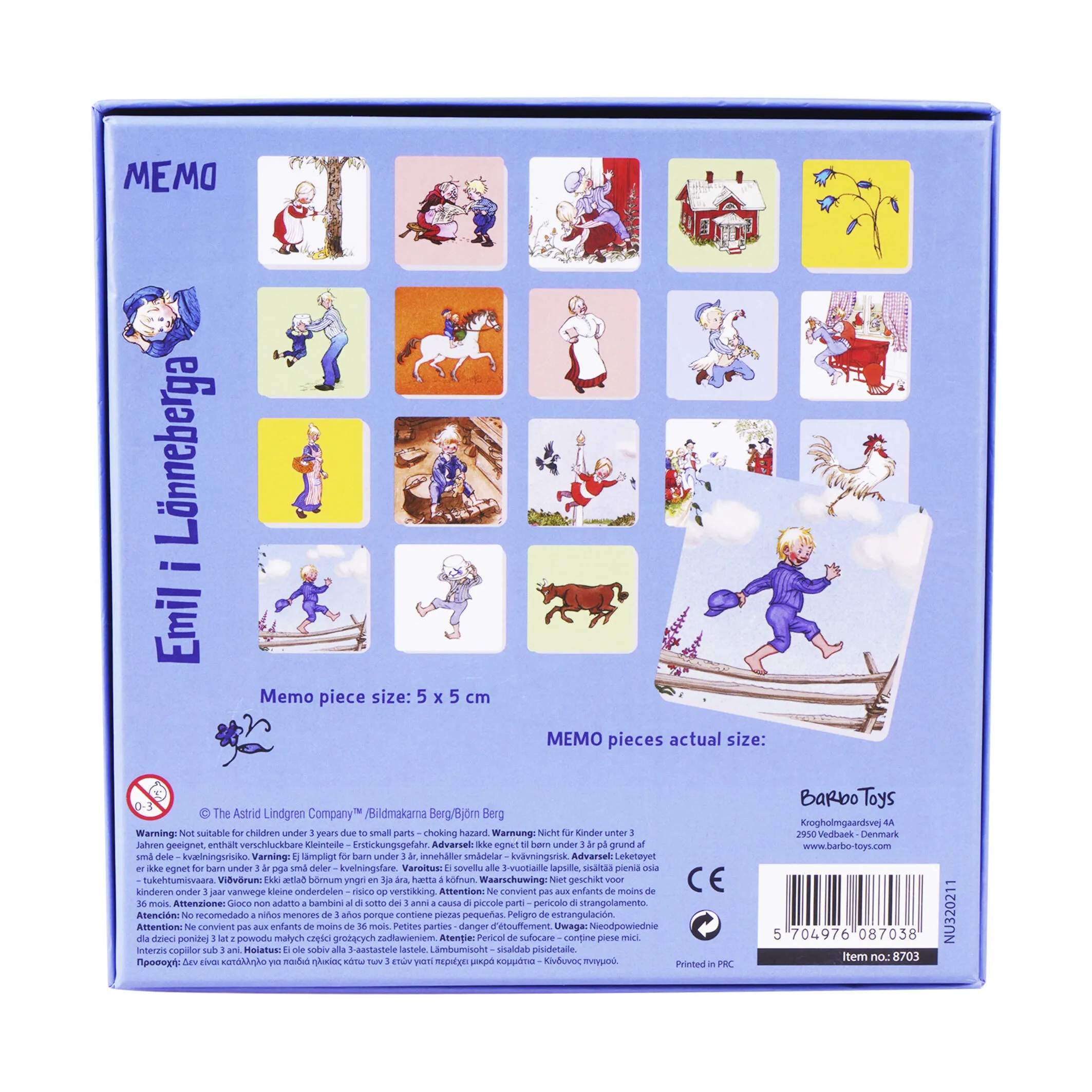 Barbo Toys Spil Emil fra Lønneberg Emil fra Lønneberg Huskespil i Multifarvet, 4