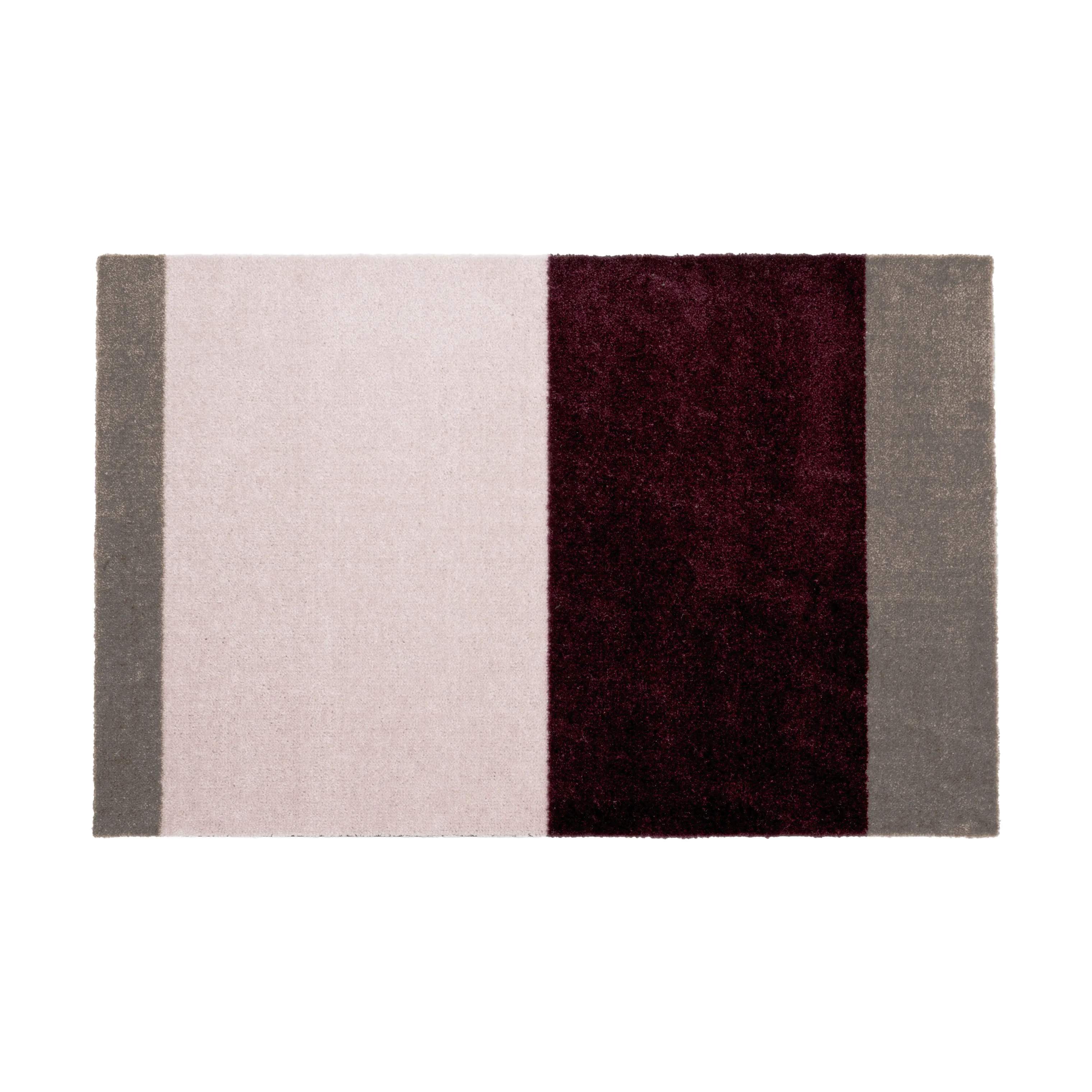 Stripes Horisontal Gulvmåtte, bordeaux/rosa/sand, large