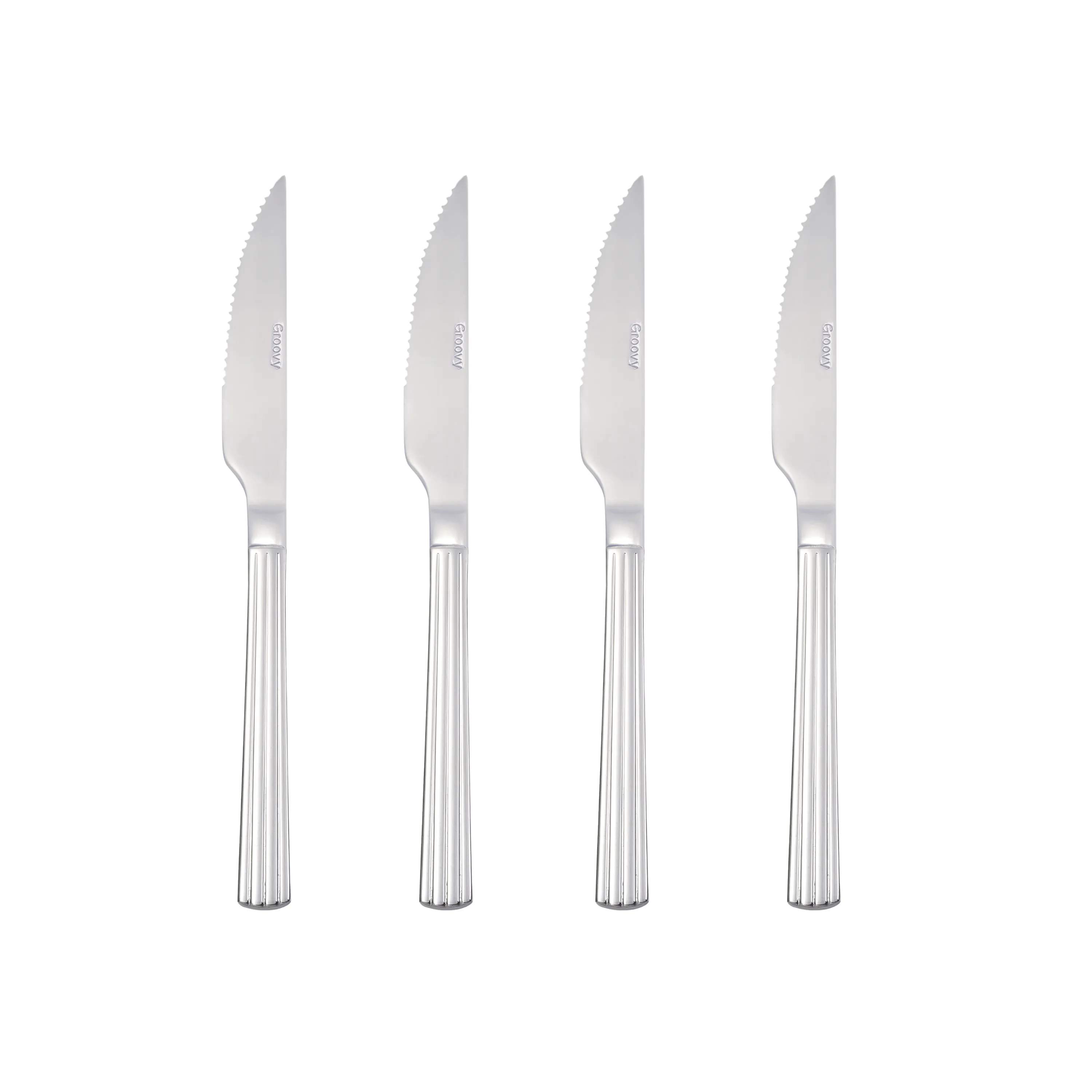 Aida Steakknive Groovy Steakkniv i Guld, 1