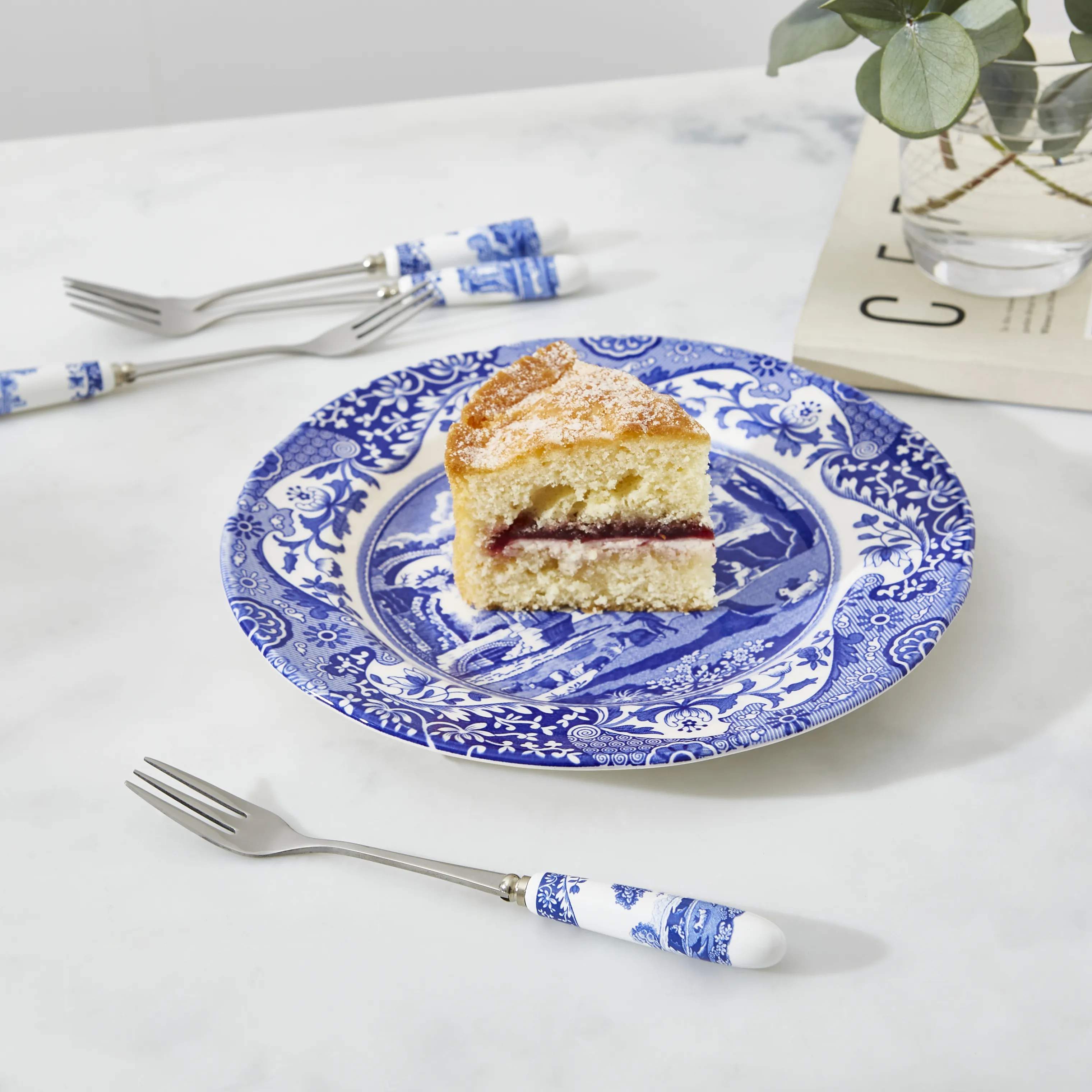 Spode Kagegafler Blue Italian Kagegafler - 6 stk. i Blå/Hvid, 2