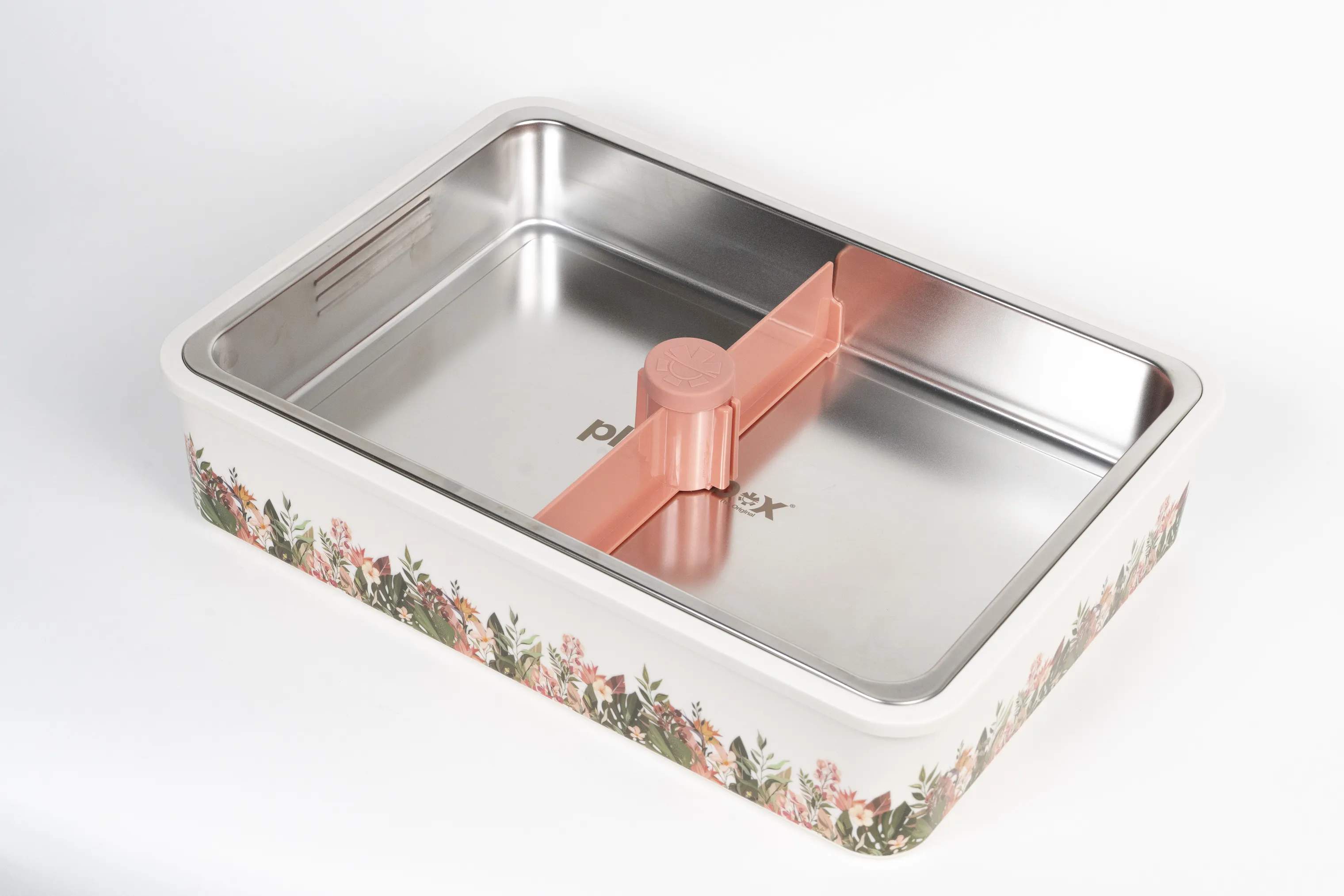 Platterbox Opbevaringsbokse Snack Box Tilbehørssæt - 21 dele i Hvid/Blomster, 2