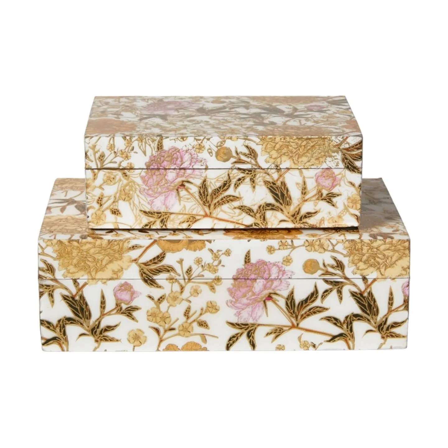 Speedtsberg Opbevaringsbokse Æske - 2 stk. i Hvid/multi, B13 x L20 cm, 1