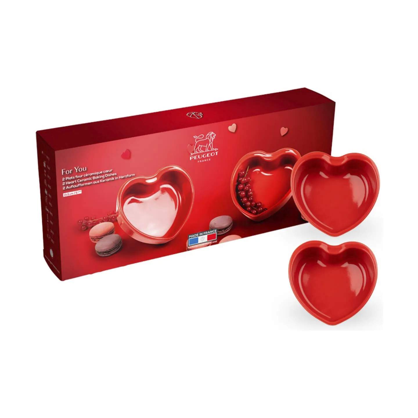Peugeot Serveringsfade Appolia Hjertefade - 2 dele i Rød, 1