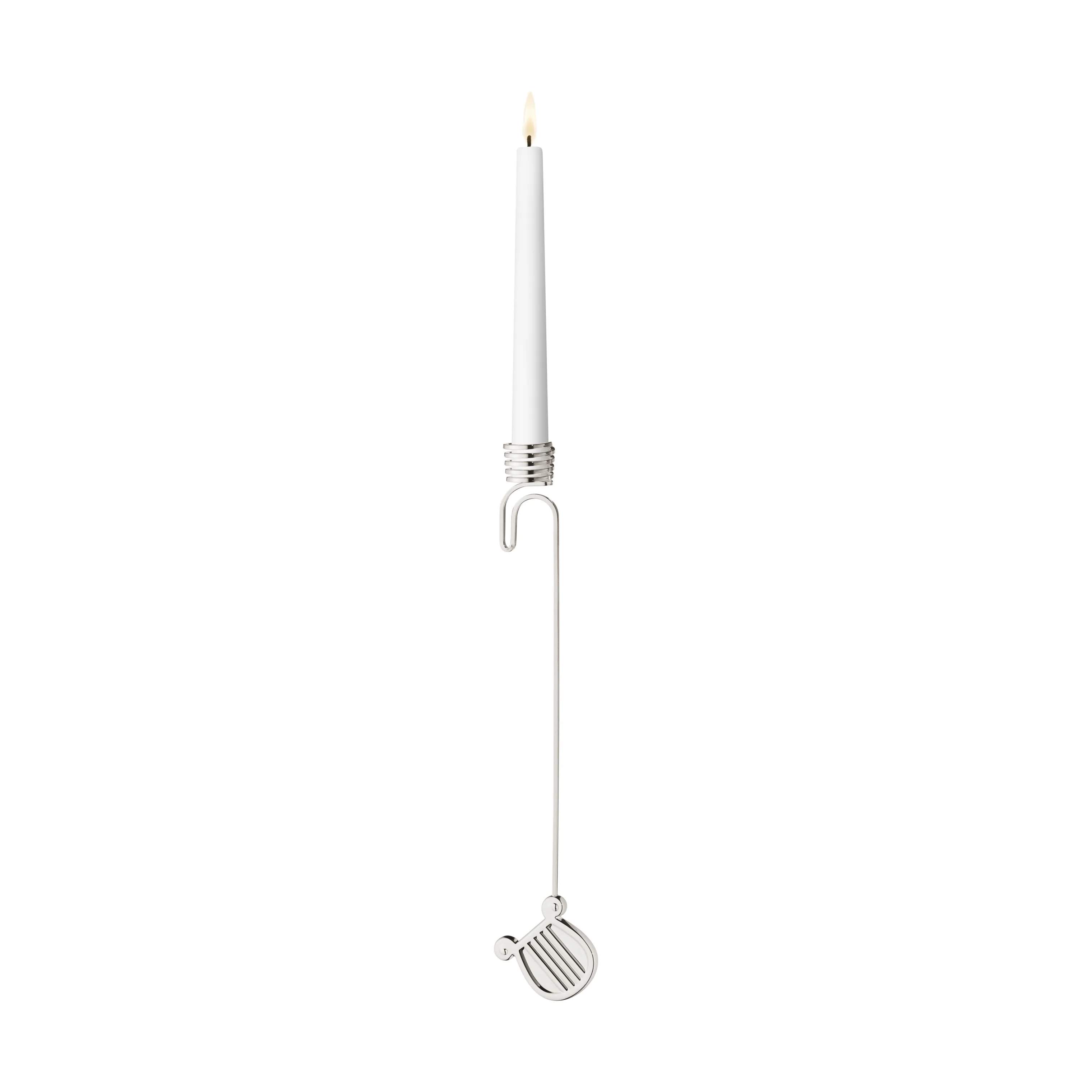 Georg Jensen Lysholdere og juletræslys Christmas Collectibles CC 2026 Lyseholder - Harpe i Palladium, 2