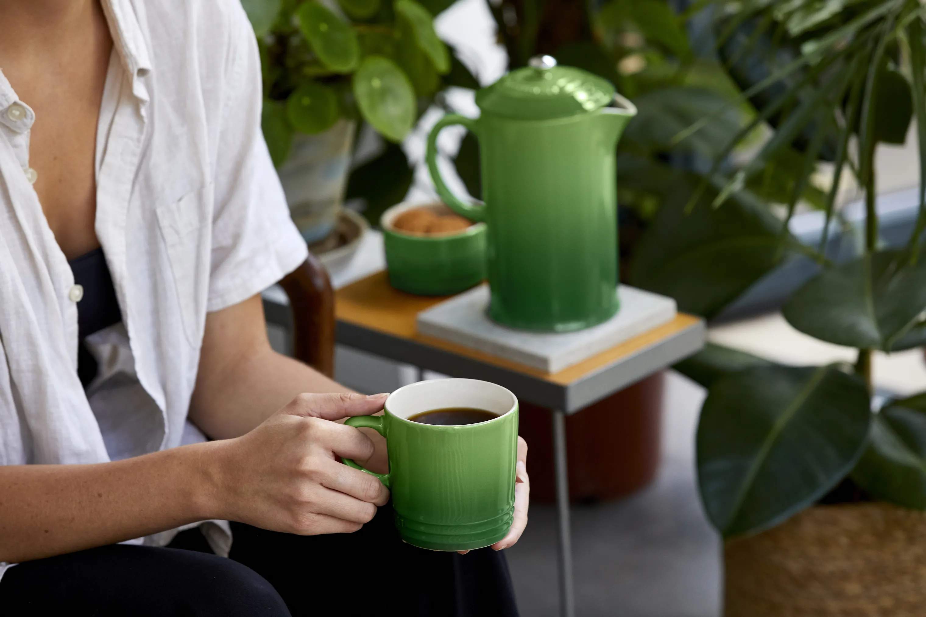 Le Creuset Krus og kopper med hank Signature Krus i Grøn, 350 ml, 3