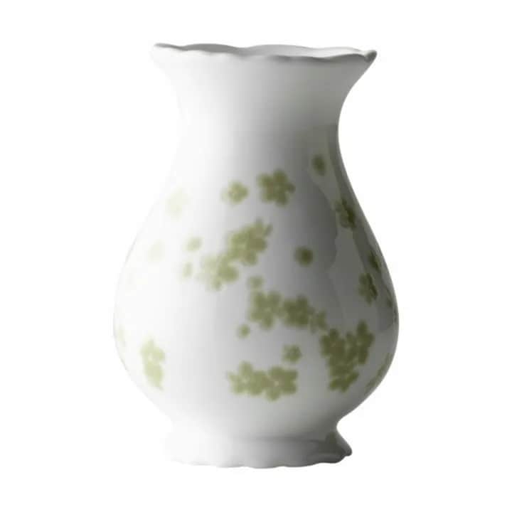 Slåpeblom Vase, hvid/grøn, large