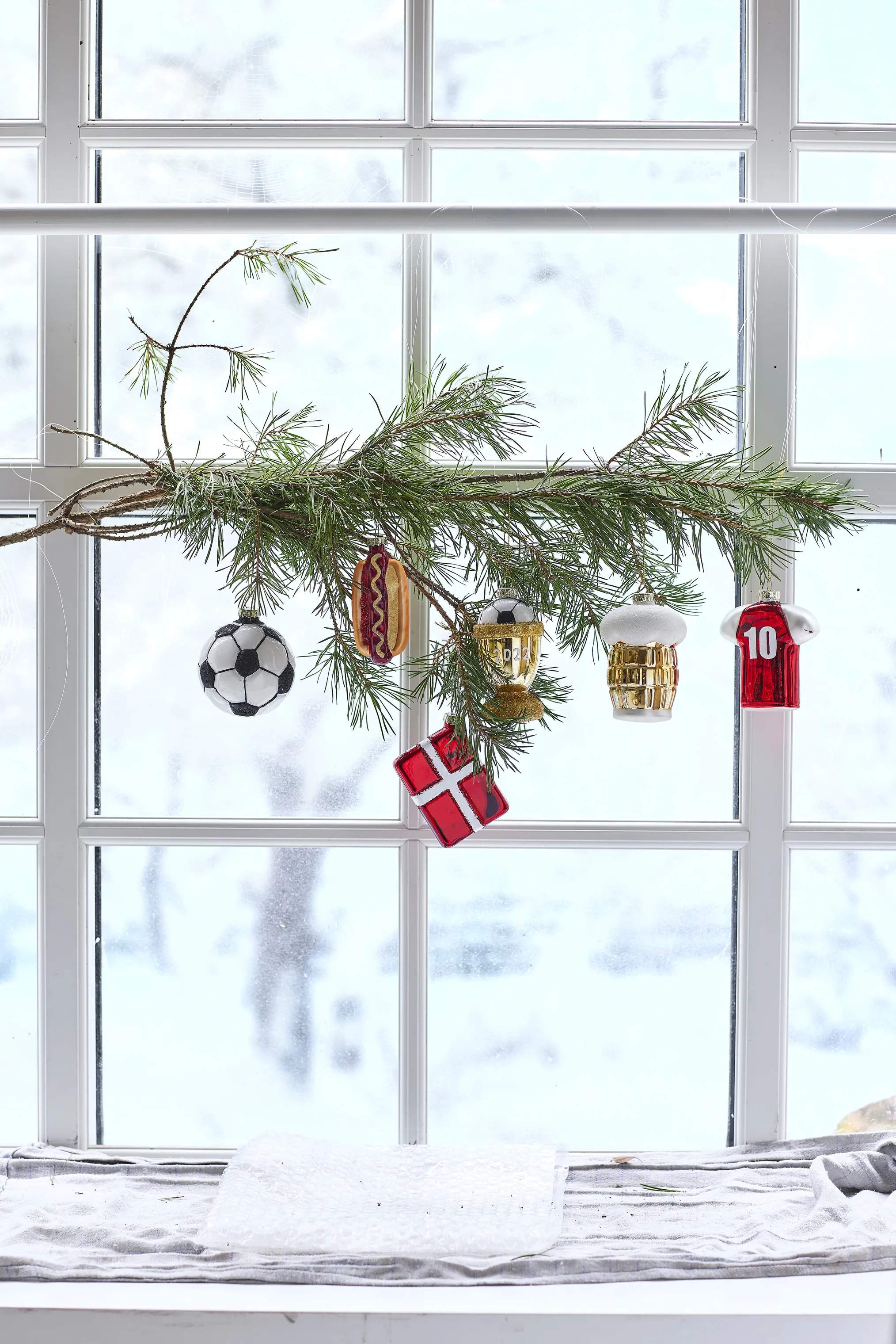 Casa Christmas Julekugler Julekugle m. pokal i Guldfarvet, 2