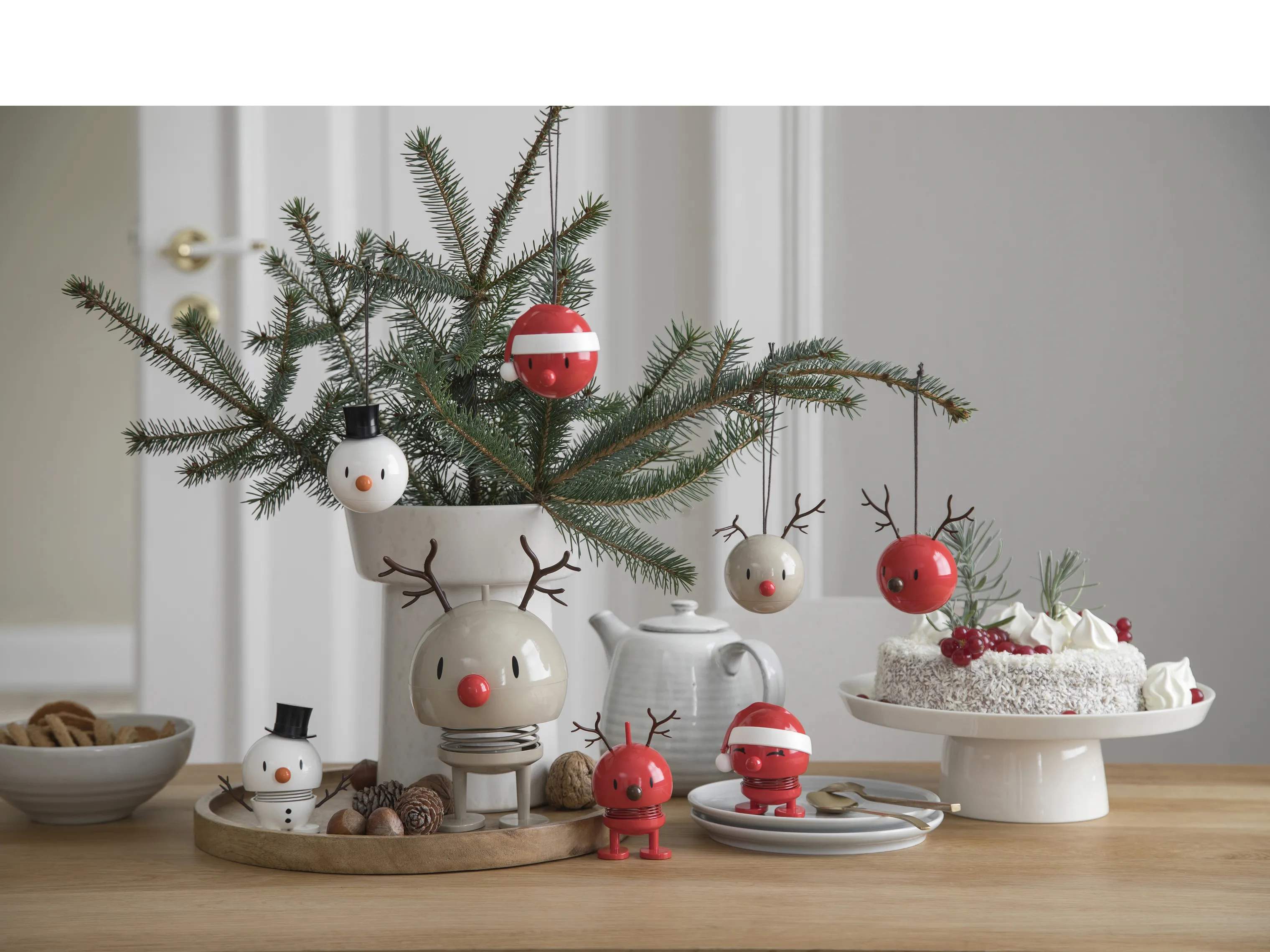 Hoptimist Dyrefigurer Christmas Bumble - Rensdyr i rød, 14 cm, 2