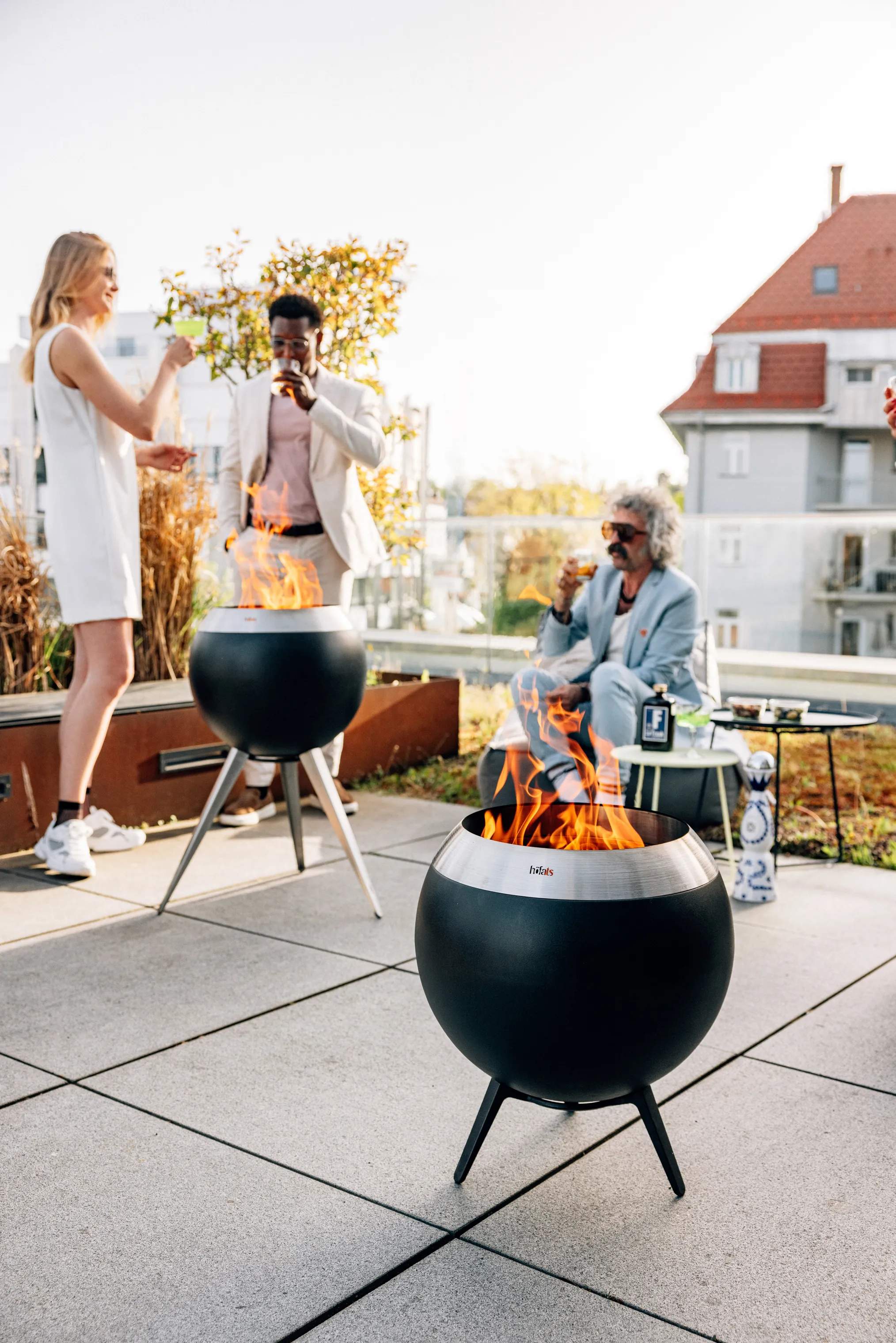 höfats Bålsteder Moon Ildkurv i Black/Silver, 3